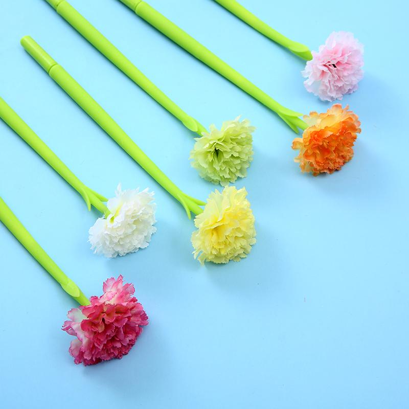 Premium Carnation Flower Gel Pen - Smooth Black Ink for Journaling, Note Taking & Gift Giving - Elegant Floral Design Writing Pen for Office, School & Creative Projects