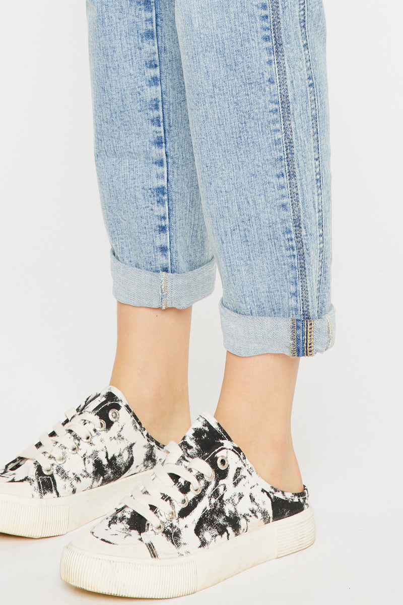 Leonel Mid Rise Boyfriend Jeans for Women - Comfortable Stretch Denim Pants with Classic Fit | Perfect for Casual Wear, Weekend Outfits & Everyday Style