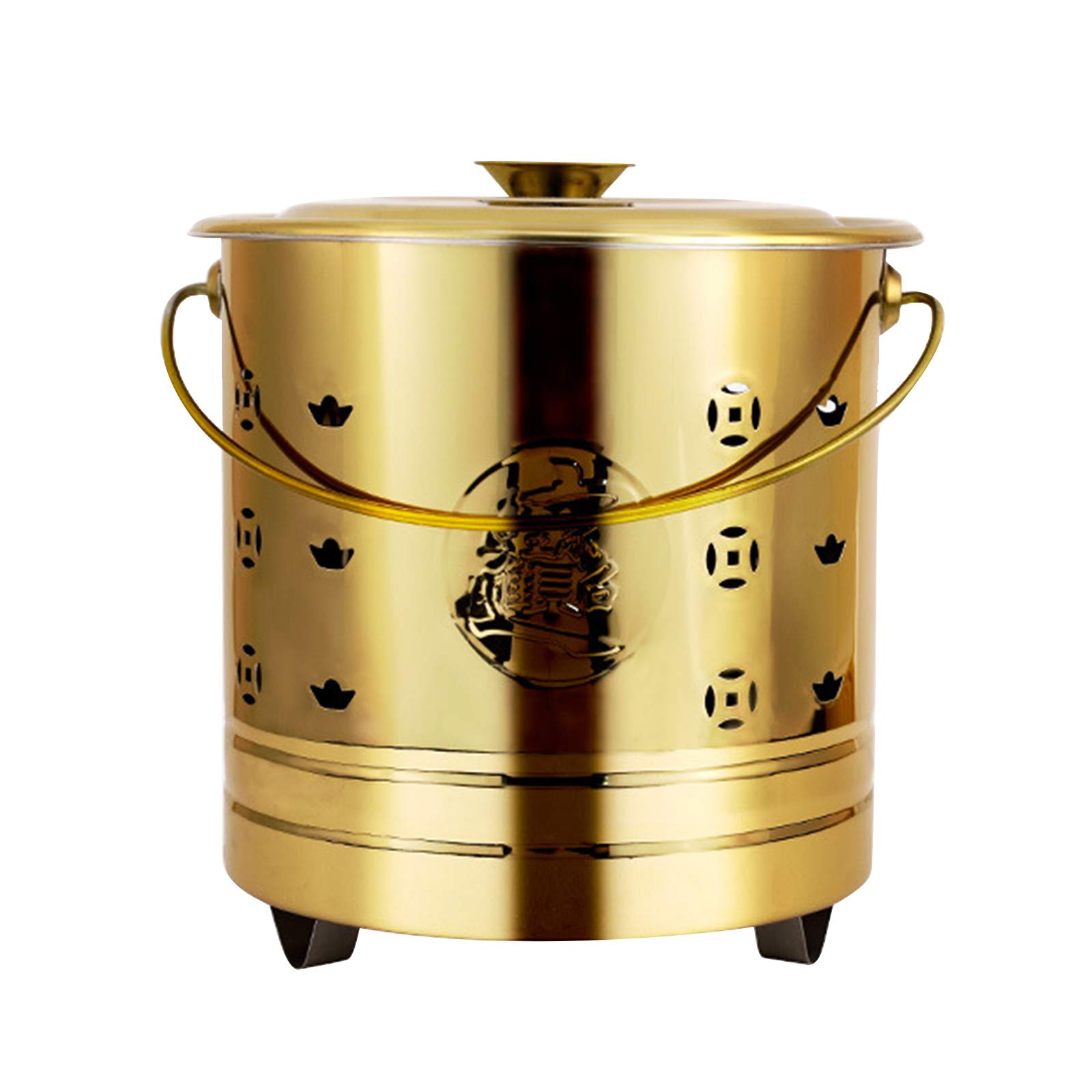 Stainless Steel Burn Barrel for Yard Debris & Garden Waste - Heavy Duty Incinerator Bin for Paper, Leaves, Wood & Rubbish Disposal | Perfect for Backyard Cleanup, Campfire & Outdoor Waste Burning