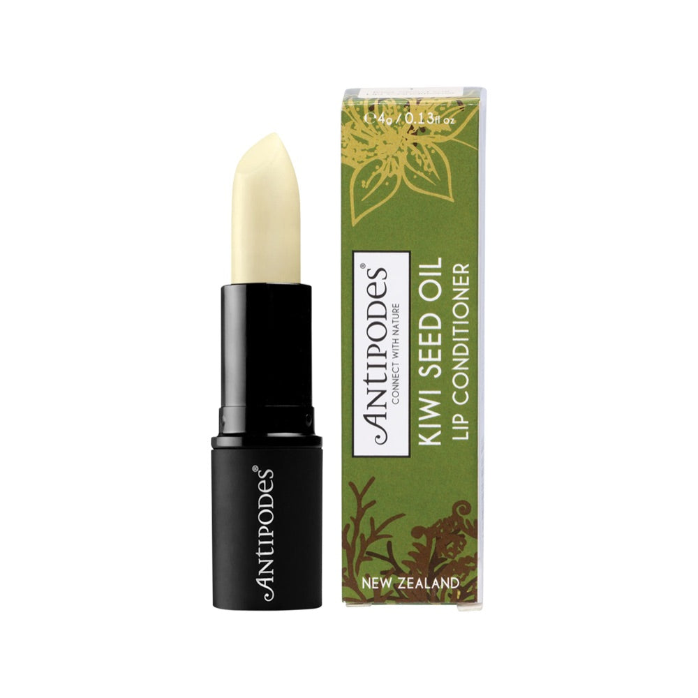 Antipodes Kiwi Seed Oil Lip Conditioner 4g - Organic Moisturizing Lip Balm for Dry & Chapped Lips - Perfect for Winter Care & Daily Hydration