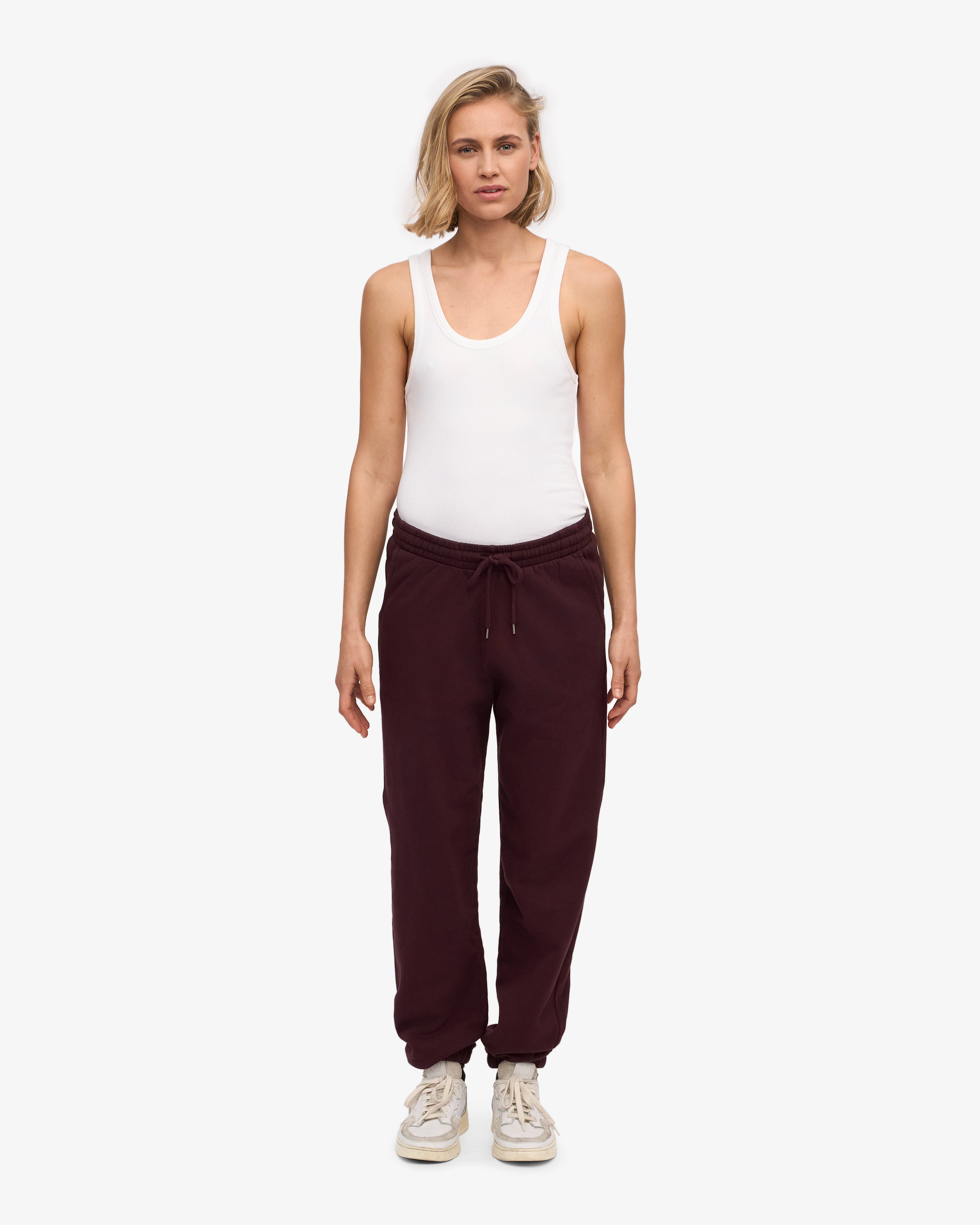 Organic Cotton Sweatpants for Women - Soft & Comfortable Oxblood Red Joggers | Perfect for Yoga, Lounge & Casual Wear