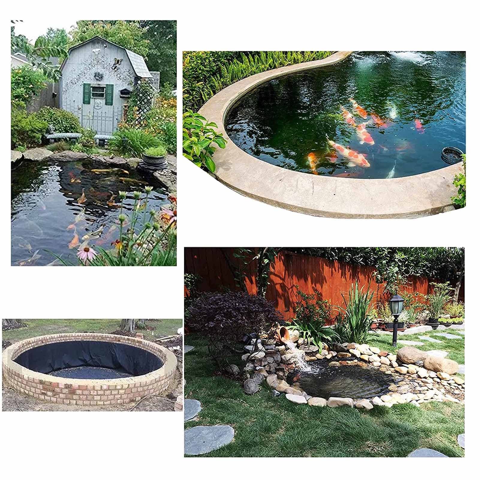 Heavy Duty Fish Pond Liner - Reinforced Waterproof Garden Pool Membrane, Flexible Tarpaulin Cover (3x7m/9.84x22.96ft, Black) - Perfect for Backyard Ponds, Landscaping Projects & DIY Water Features