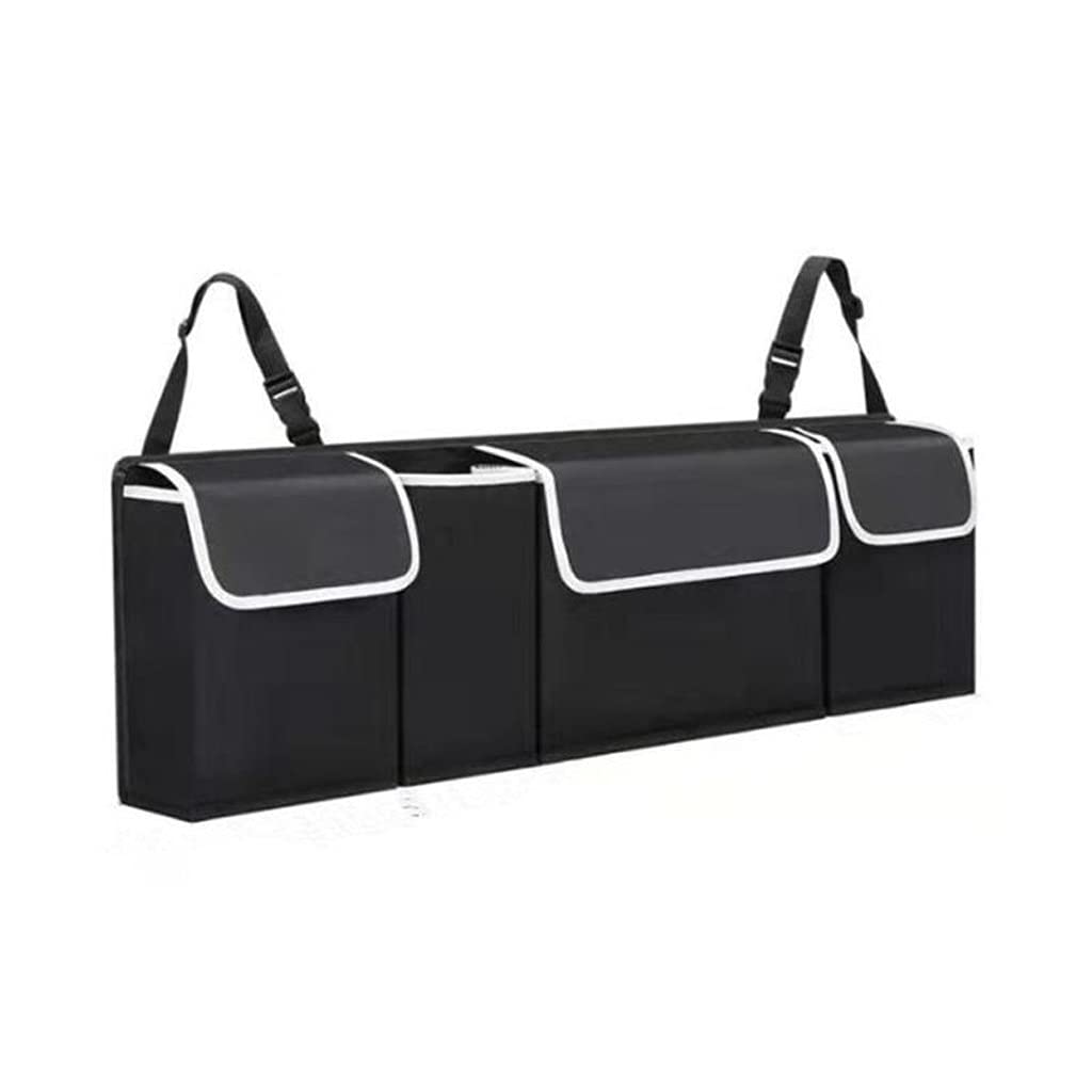 High Capacity Car Trunk Organizer & Backseat Storage Bag - Durable Oxford Cloth Multi-Use Vehicle Organizer for SUV, Sedan, Minivan - Perfect for Road Trips, Grocery Shopping & Family Travel Accessories