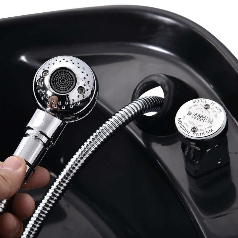 Professional Barber Shop Shampoo Sink Chair with Ceramic Basin - Certified Salon Equipment for Hair Washing & Styling | Perfect for Barber Shops, Salons & Home Grooming Stations