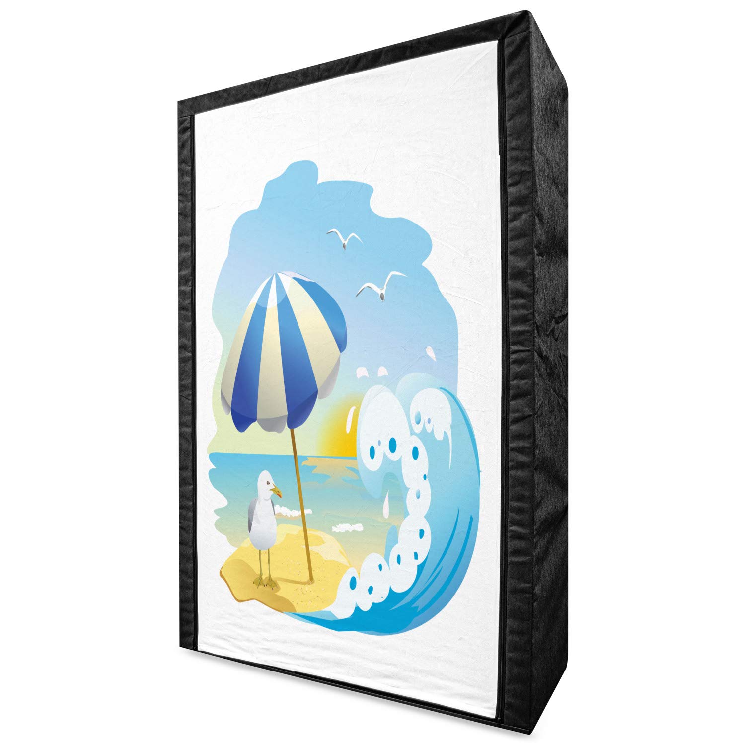 Ambesonne Seagulls Portable Fabric Wardrobe - 42.5