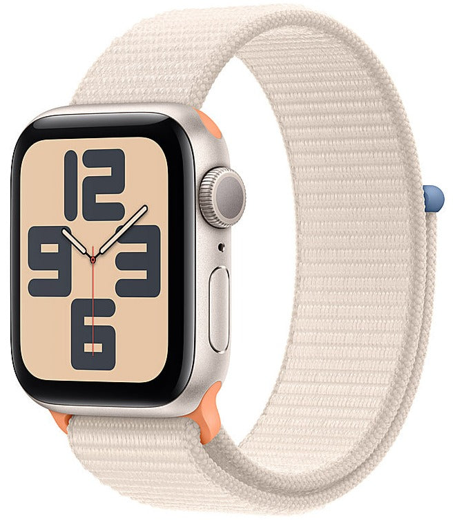 Apple Watch SE 2 (2023) 40mm GPS Smartwatch - Starlight Aluminum Case with Starlight Sport Band | One Size (MR9W3LL/A) | Fitness Tracker & Heart Rate Monitor for Running, Swimming & Daily Activity Tracking