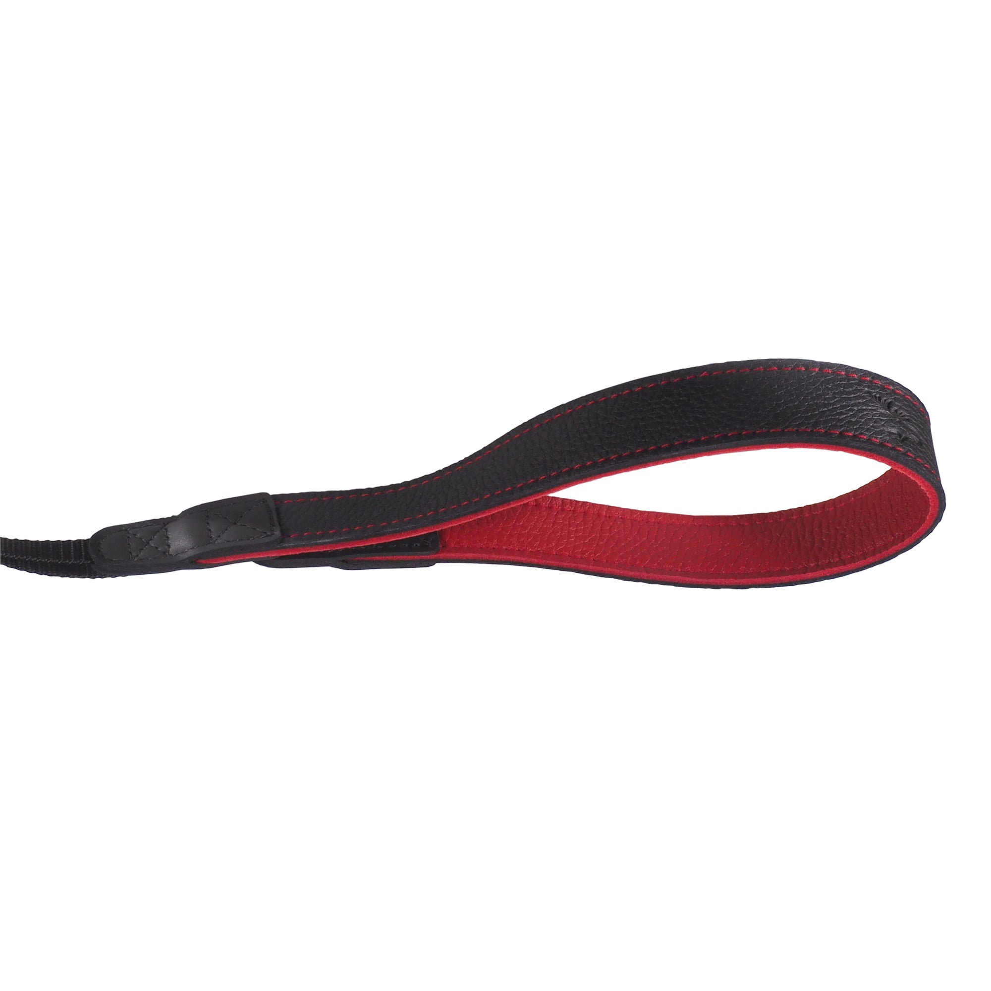 EDDYCAM 35mm Wide Elk Leather Neck Strap for DSLR Camera - Black/Red with Red Stitching - Durable & Comfortable Camera Strap for Photographers, Perfect for Travel, Wedding & Outdoor Photography