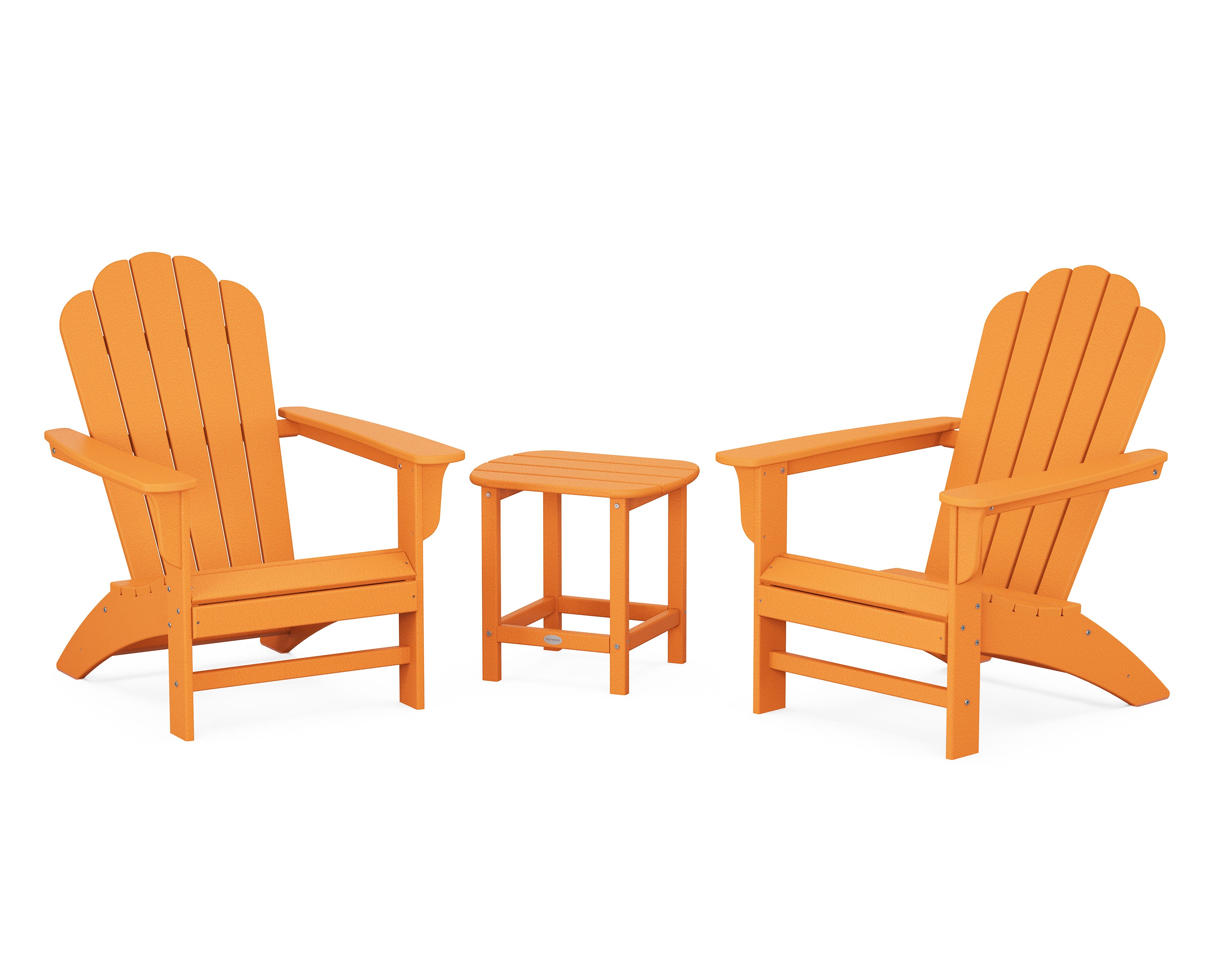 POLYWOOD Country Living Cottage Adirondack Chair 3-Piece Set - Durable Outdoor Furniture for Patio, Garden & Backyard Relaxation