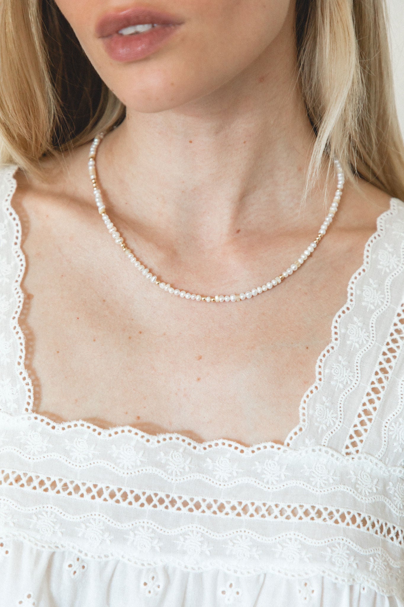 OSC x SOLAÍ Beaded Necklace for Women - Handmade Bohemian Style Jewelry - Perfect for Festivals, Weddings & Everyday Wear