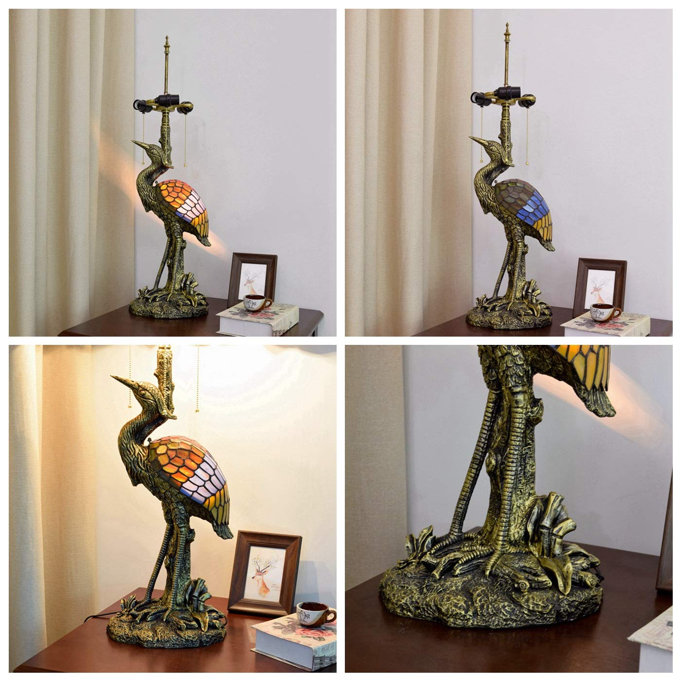 Handmade Tiffany Style Stained Glass Table Lamp - 18