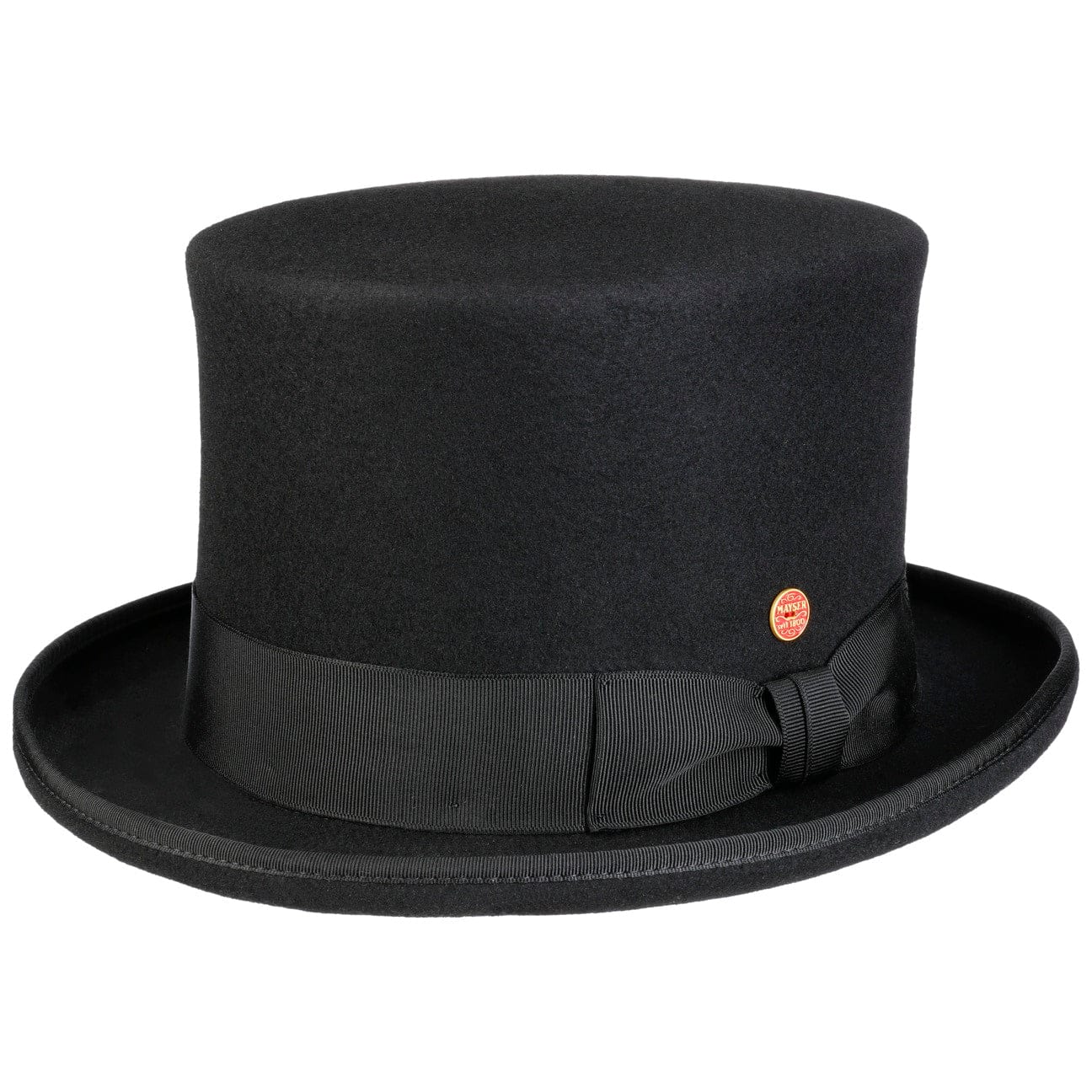Mirlino Top Hat by Mayser - Premium Wool Felt Formal Hat for Men - Perfect for Weddings, Cosplay, and Victorian Costume Parties