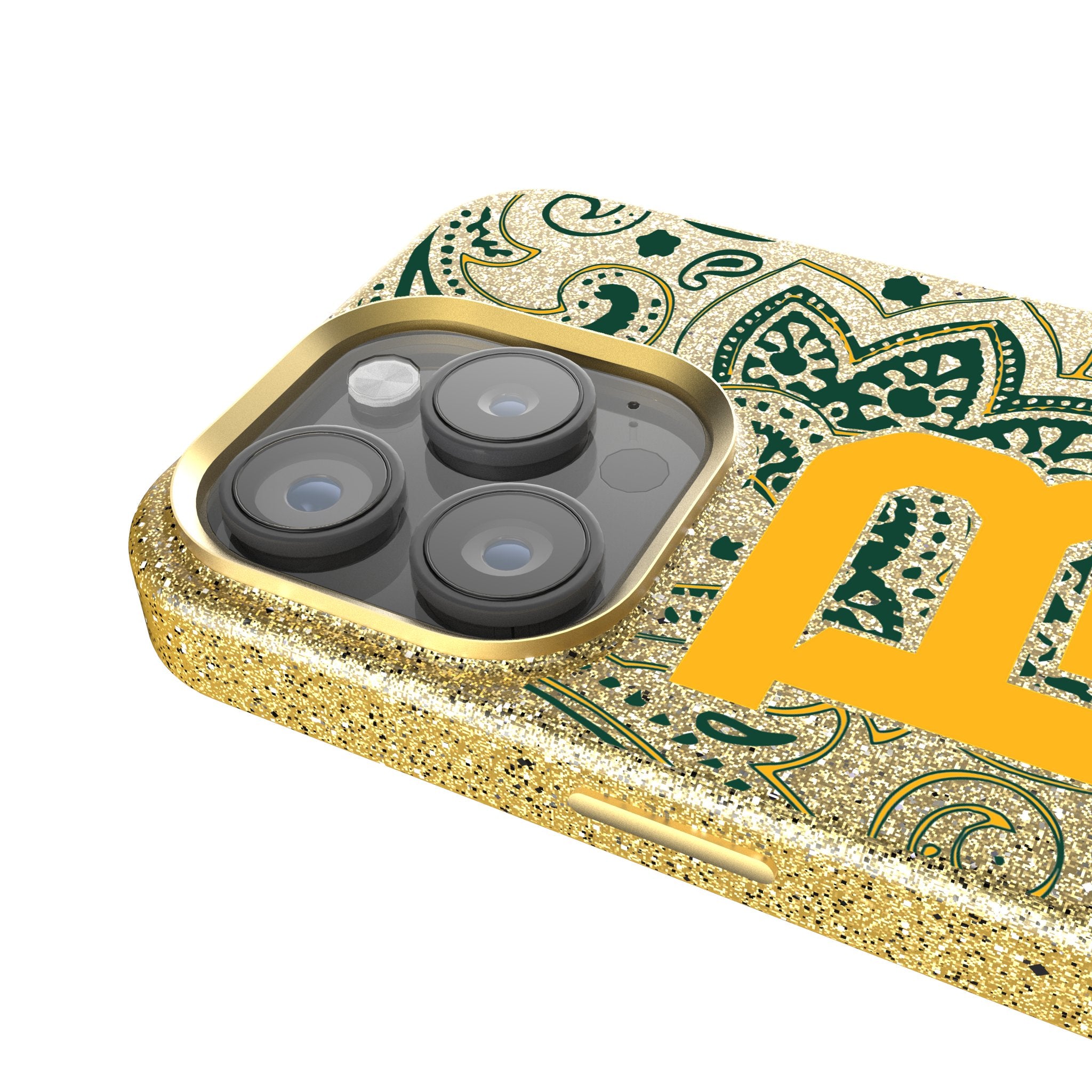 Baylor University Bears Paisley Bling Phone Case for iPhone & Samsung - Stylish Rhinestone Design, Perfect for Game Day & School Spirit