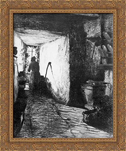 20x24 Gold Ornate Wood Framed Kitchen Canvas Art by James Abbott McNeill Whistler - Perfect for Dining Room Wall Decor & Home Interior Design