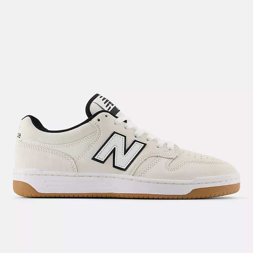 New Balance Numeric 480 Skateboarding Shoes - Men's White/Black Sneakers for Street Style & Skate Park Performance
