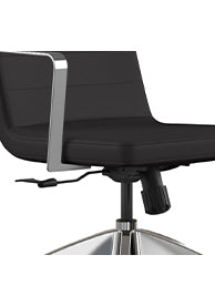 9 To 5 @nce Black Vinyl Conference Chair with Chrome Base & Fixed Arms - Ergonomic Office Chair for Meetings, Conference Rooms & Professional Workspaces