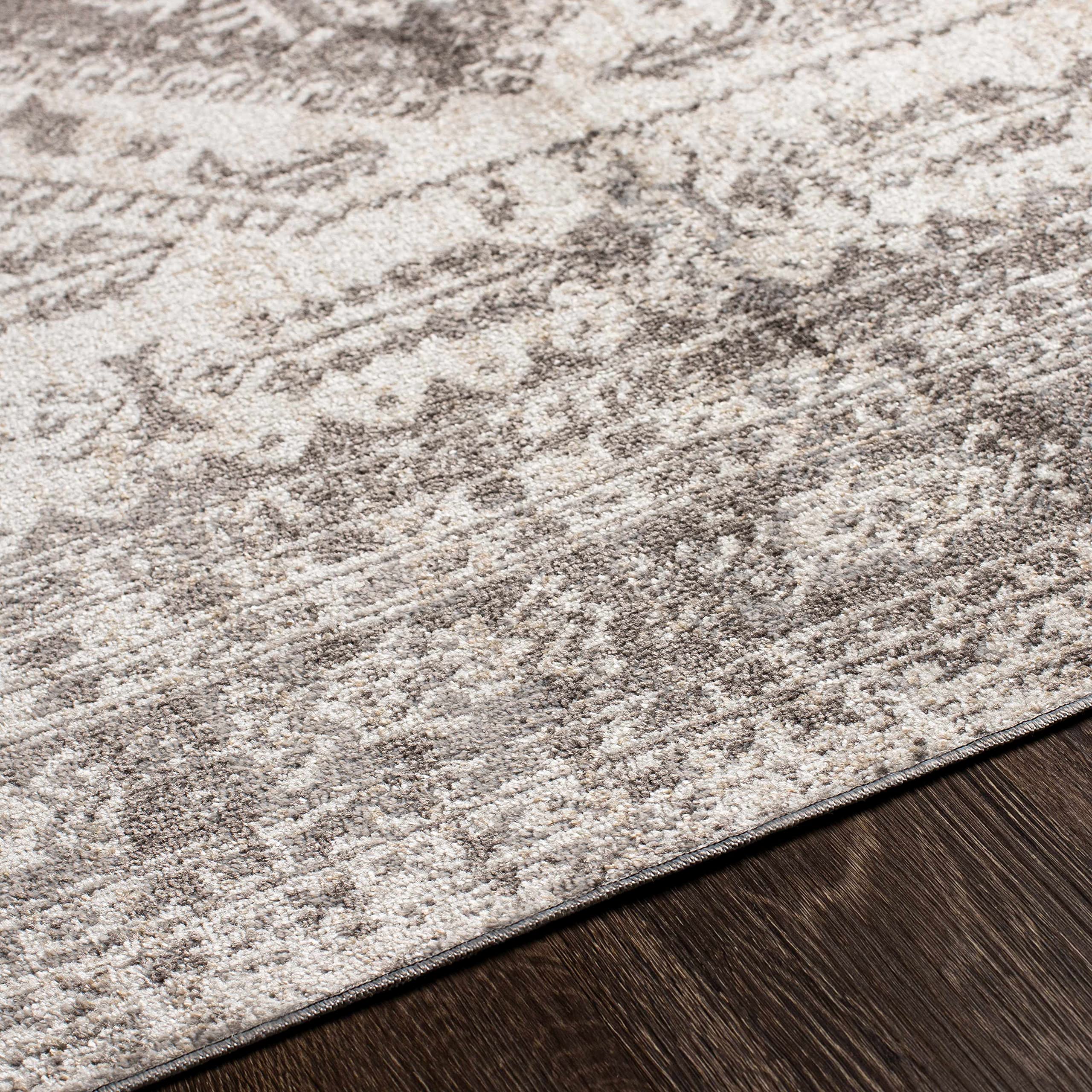 Hauteloom Ladybrand Washable Area Rug for Living Room & Bedroom - Soft Brown & Gray Modern Rug - 7'10