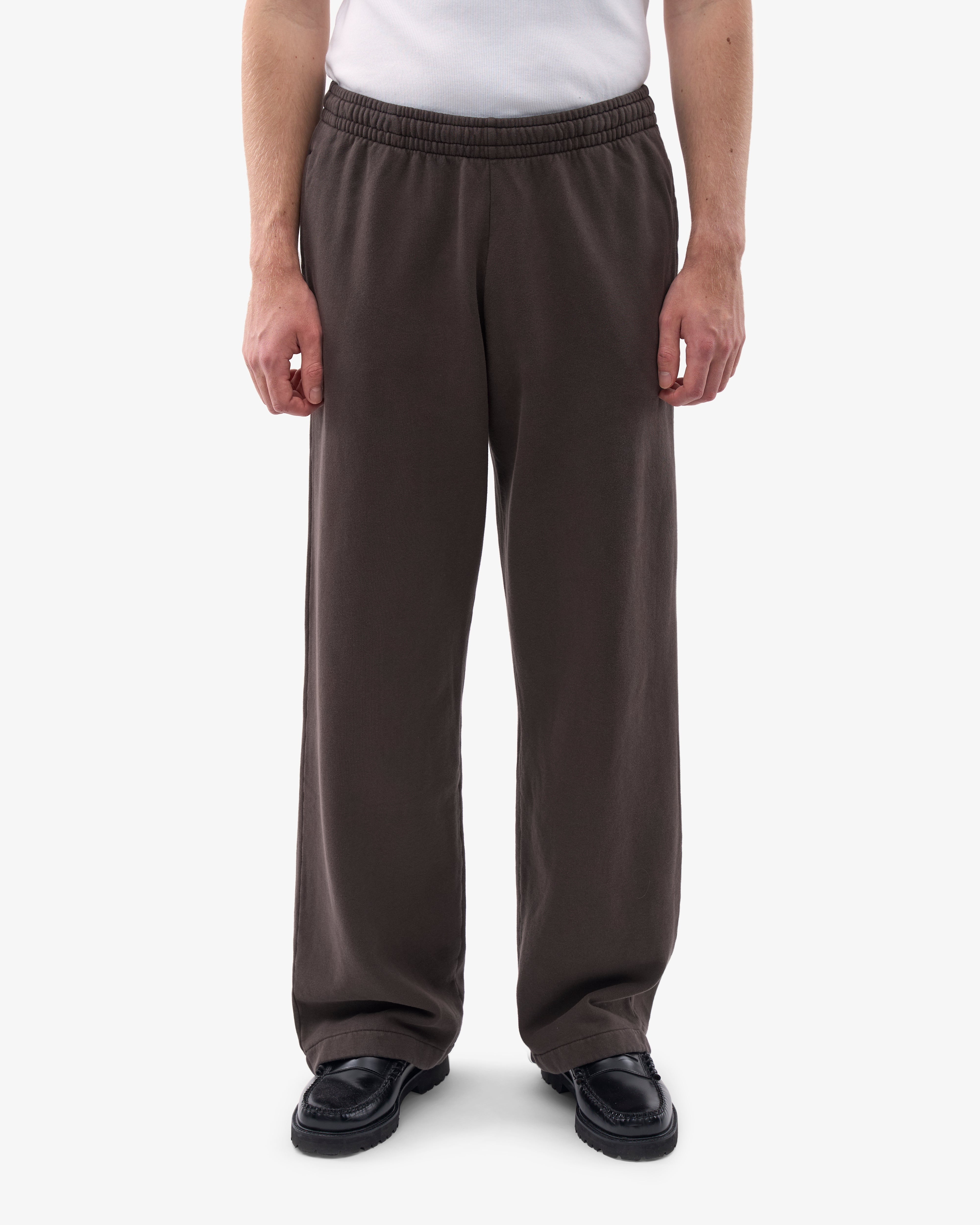 Organic Straight Leg Sweatpants for Women - Soft Comfortable Lounge Pants in Coffee Brown - Perfect for Yoga, Running, and Relaxing at Home