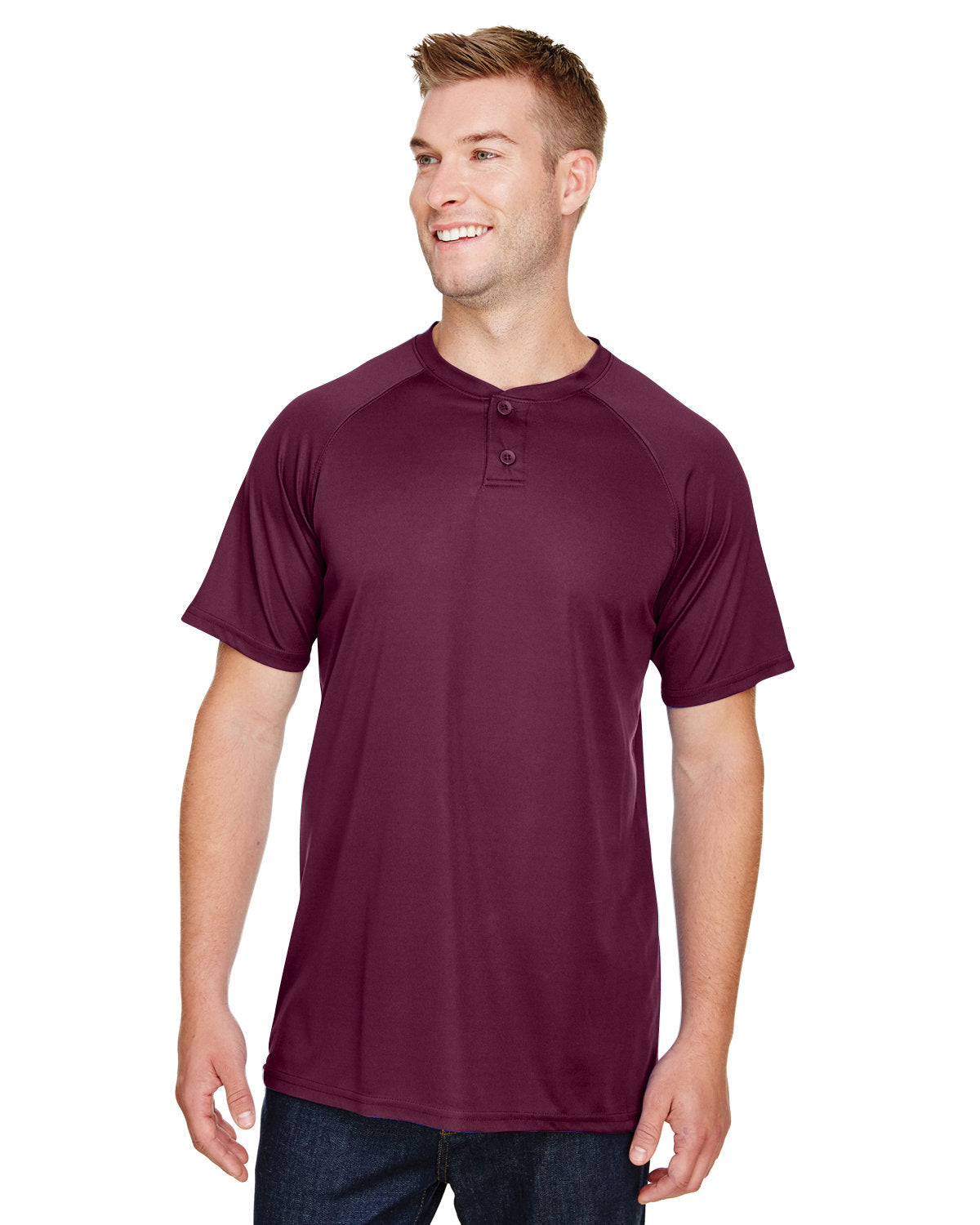 Augusta Sportswear AG1565 Adult Attain 2-Button Baseball Jersey - Comfortable & Durable Team Uniform for Baseball, Softball & Sports Events