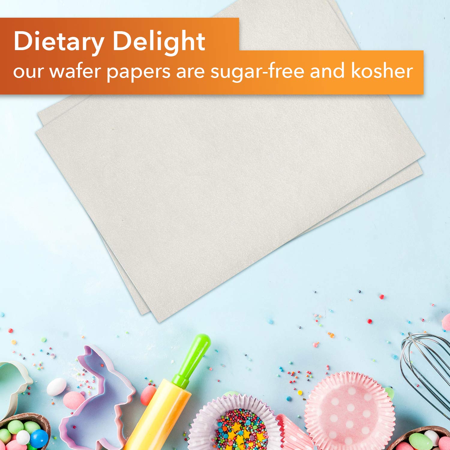 Oasis Supply Edible Wafer Paper 8x11 Inches - 100 Sheets for Cake Decorating, Edible Printing & DIY Desserts | Perfect for Birthday Cakes, Cupcakes & Wedding Treats