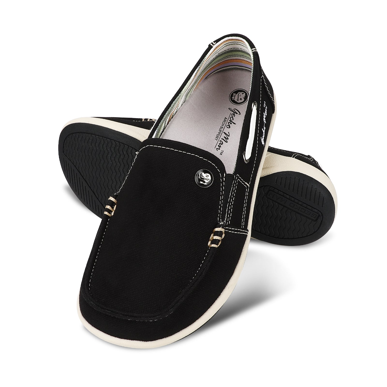 Women's Comfortable Canvas Loafer Shoes - Casual Slip-On Flats for Walking, Work & Travel - Breathable & Lightweight Everyday Shoes