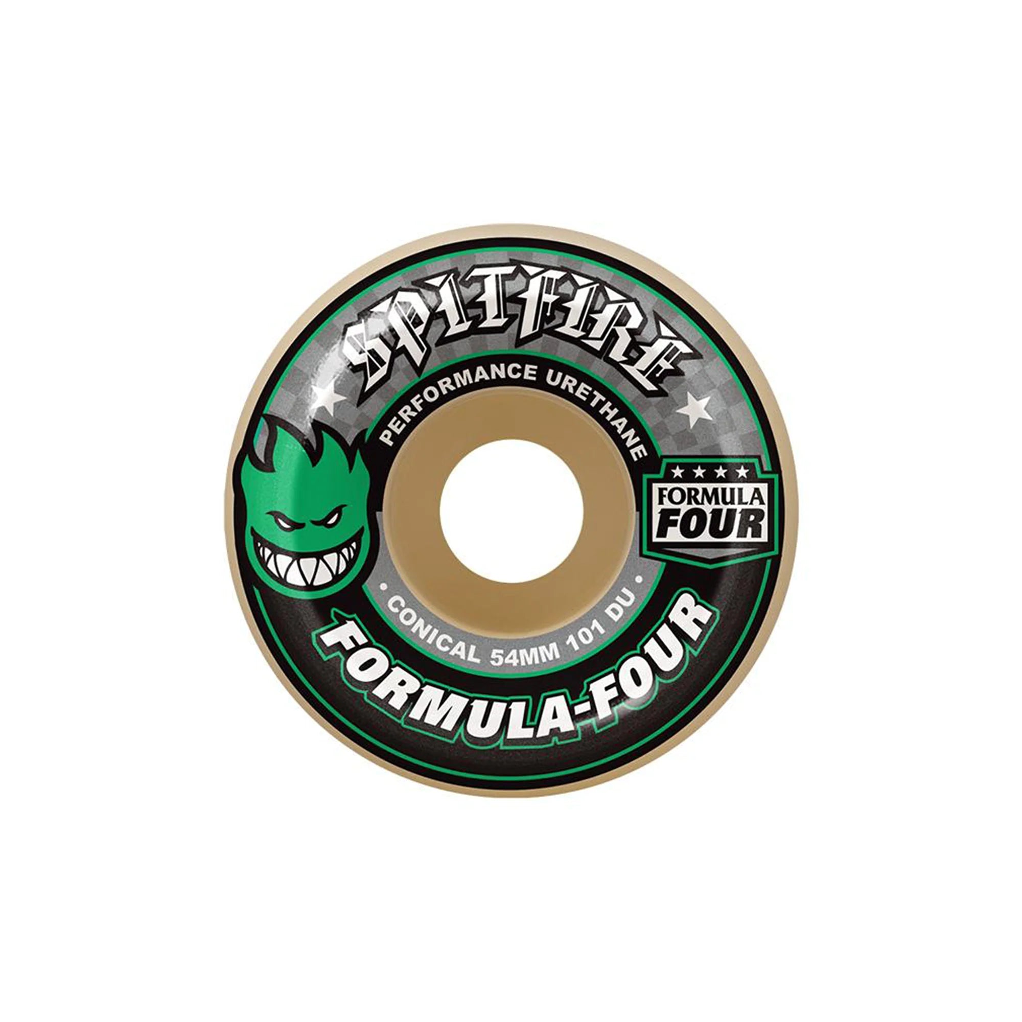 Spitfire Formula Four Conical Wheels 53mm 101D - Premium Skateboard Wheels for Street & Park Skating - High Performance & Durability