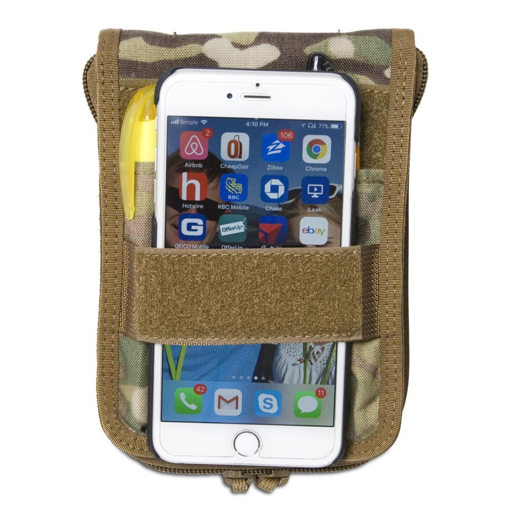 Tactical Notebook Cover for Canadian Field Message Pad | Durable Military Organizer with Utility Strap | Fits 6.75