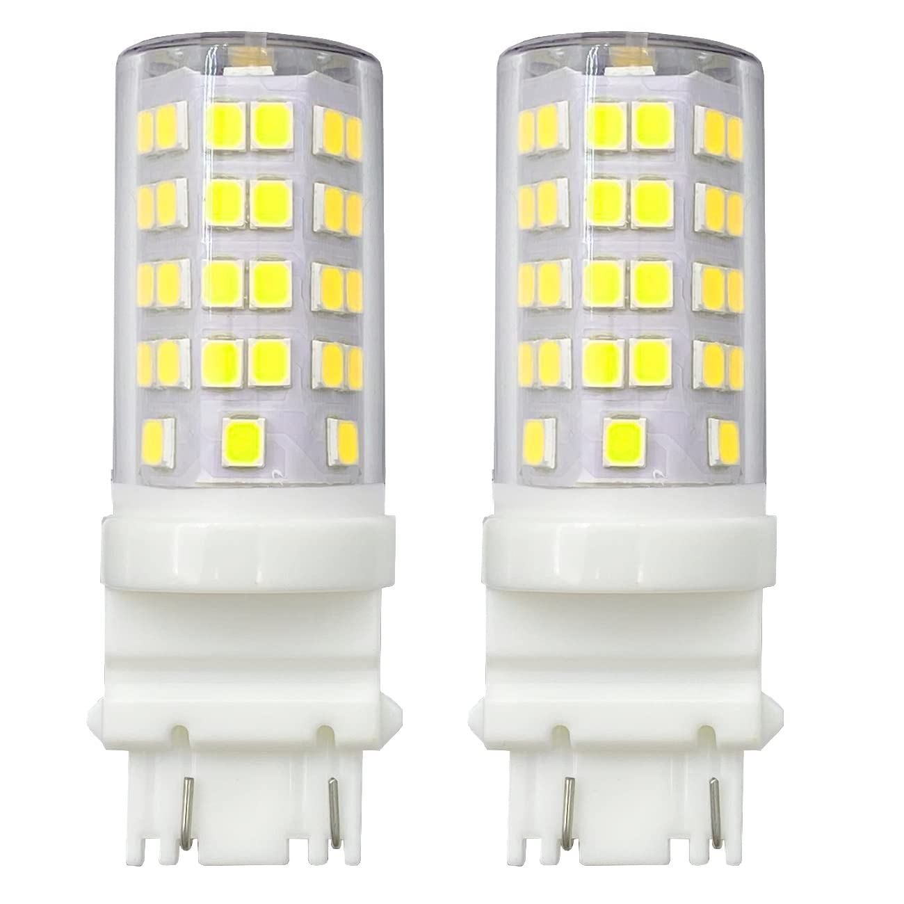 3157 LED Bulb 5W - 3056 3156 3057 4157 4057 LED Replacement Bulbs for Backup Reverse Lights, Brake Lights, Turn Signals, Tail Lights & Parking Lights - 2-Pack Xenon White (6500K) - Perfect for Cars, Trucks, SUVs & Motorcycles