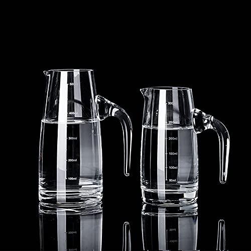 2-Piece Glass Creamer Pitcher Set - 100ml Milk & Sauce Serving Jug with Measurement Scale - Perfect for Coffee, Tea, and Dessert Presentation