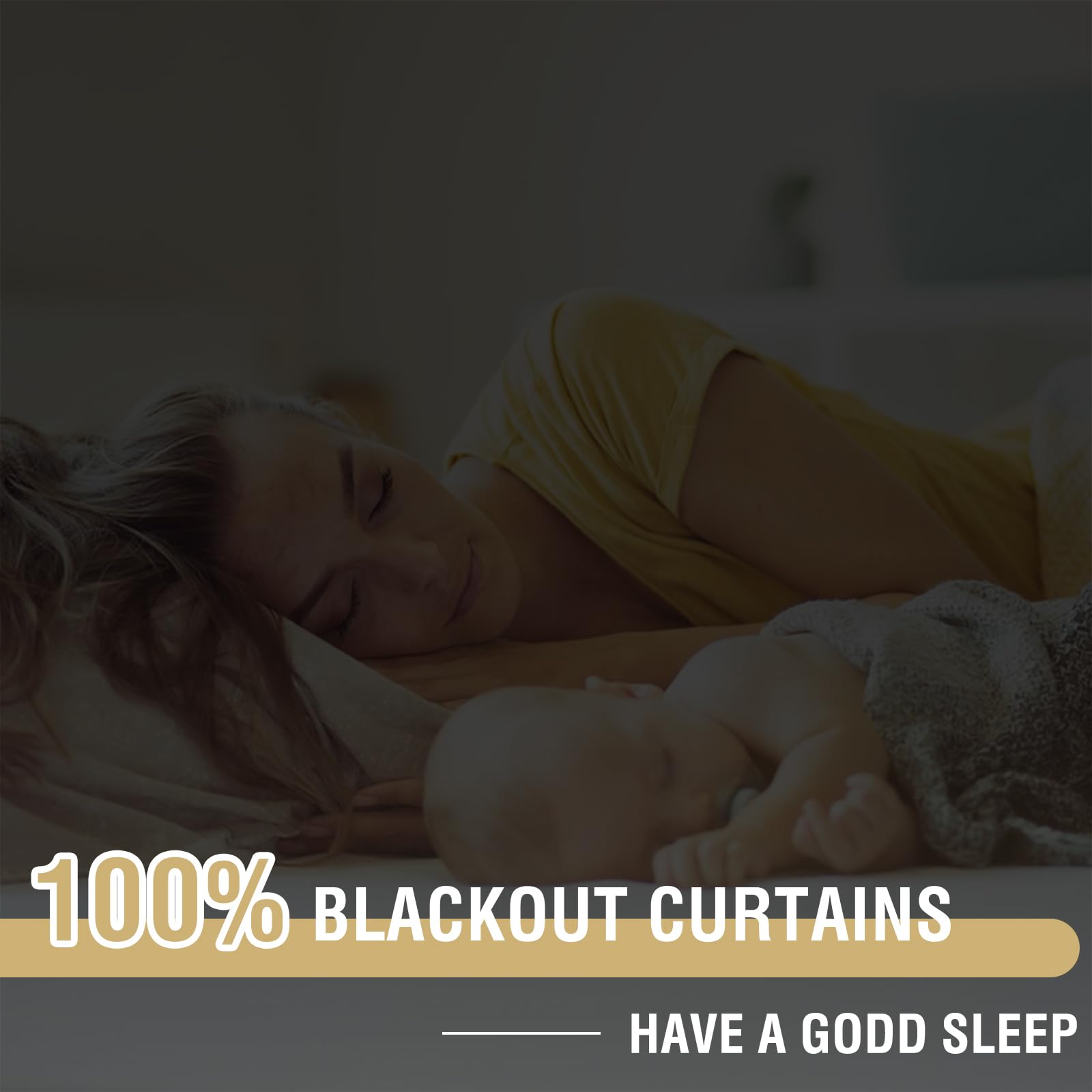 H.VERSAILTEX 100% Blackout Curtains 54 Inches Long - Light Blocking Thermal Insulated Drapes with White Liner for Small Windows, Soundproof Window Treatment Panels with Rod Pocket (Taupe, 2 Panels, 52