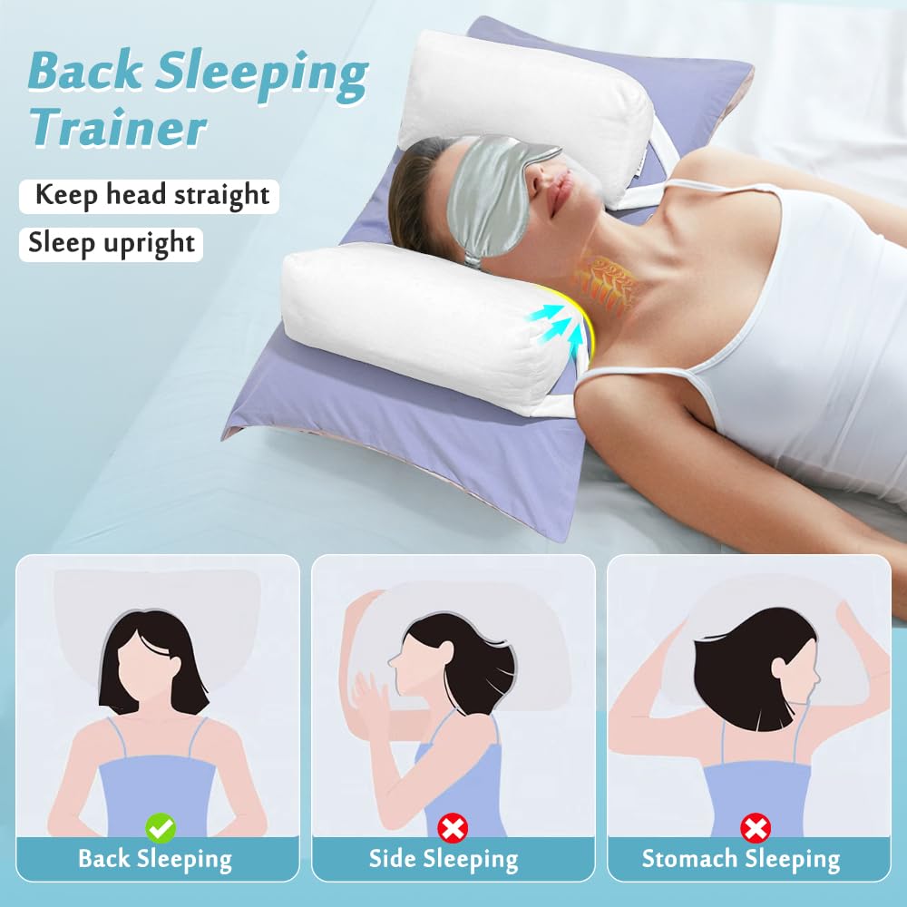 Anti-Wrinkle Beauty Pillow for Back Sleeping - Post-Surgery Head Support & Wrinkle Prevention - Orthopedic Positioning Pillow for Better Sleep & Skin Care - Perfect for Recovery, Anti-Aging & Comfortable Night Rest