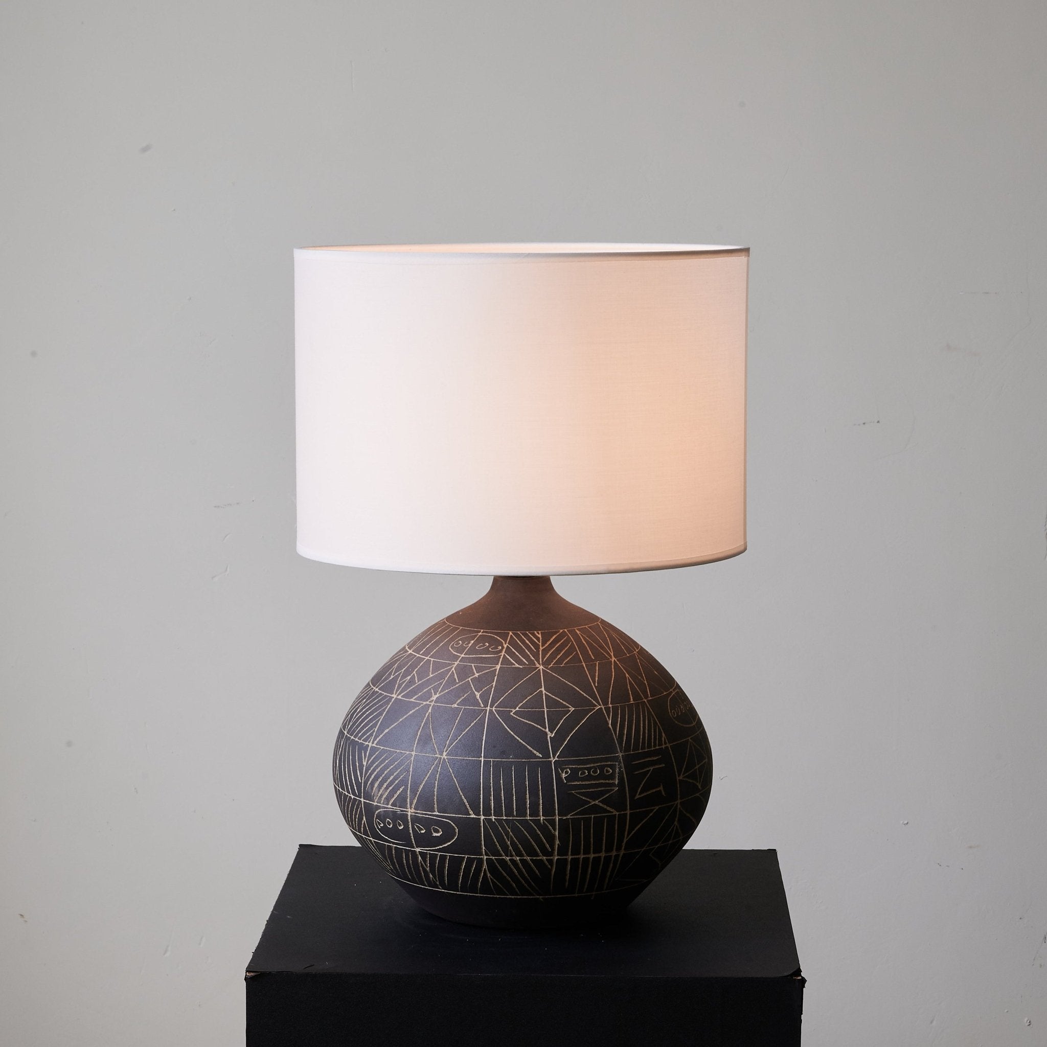 Lunari Etch Table Lamp - Modern LED Nightstand Light with Touch Control & USB Port - Perfect for Bedroom, Living Room & Office Decor