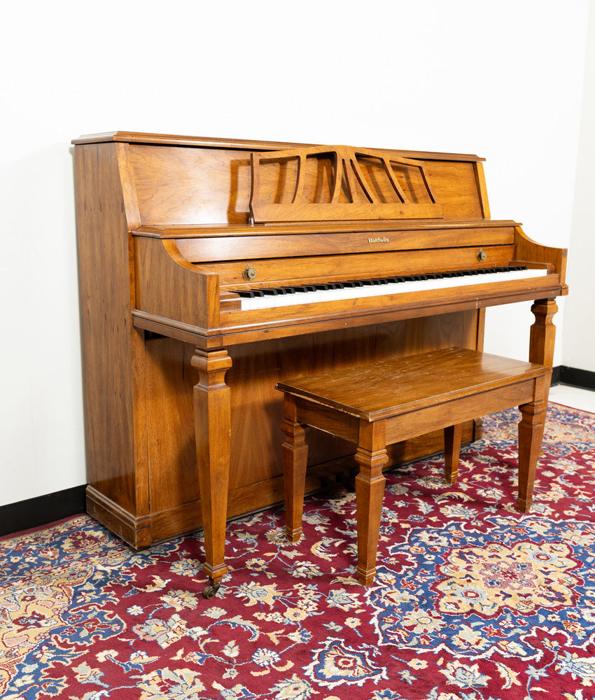 Baldwin 42 Acrosonic Upright Piano - Satin Oak Finish | Vintage Piano with Serial Number 1432089 | Perfect for Home, Studio & Music School Use