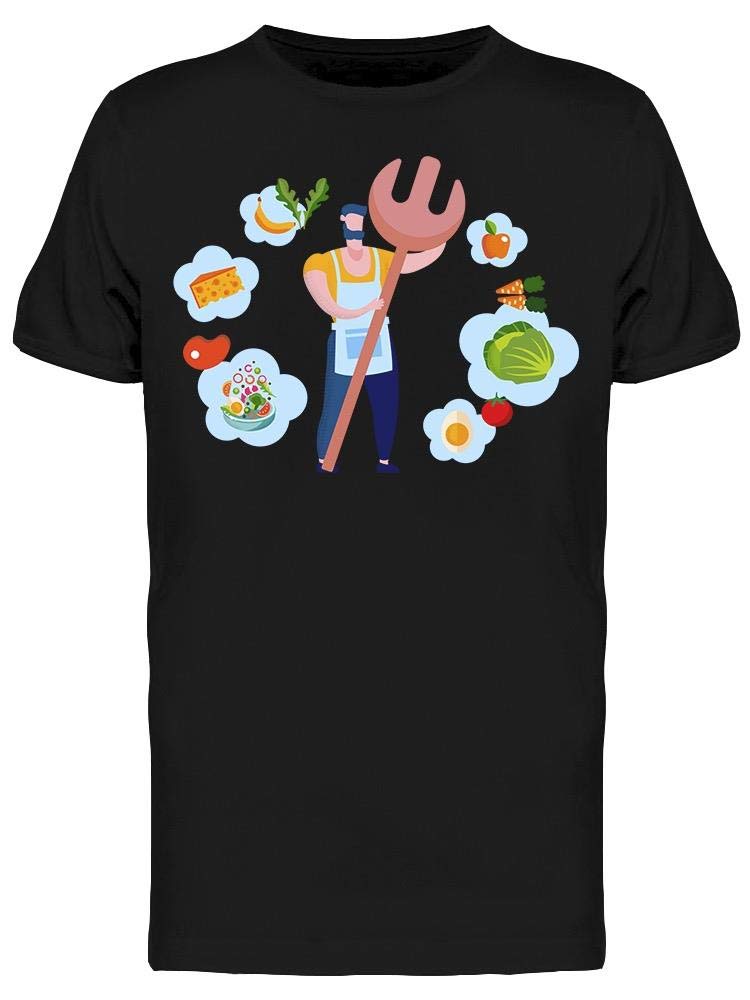 Men's White Apron T-Shirt for Cooking - Comfortable & Stylish Chef Apparel for BBQ, Grilling & Kitchen Use