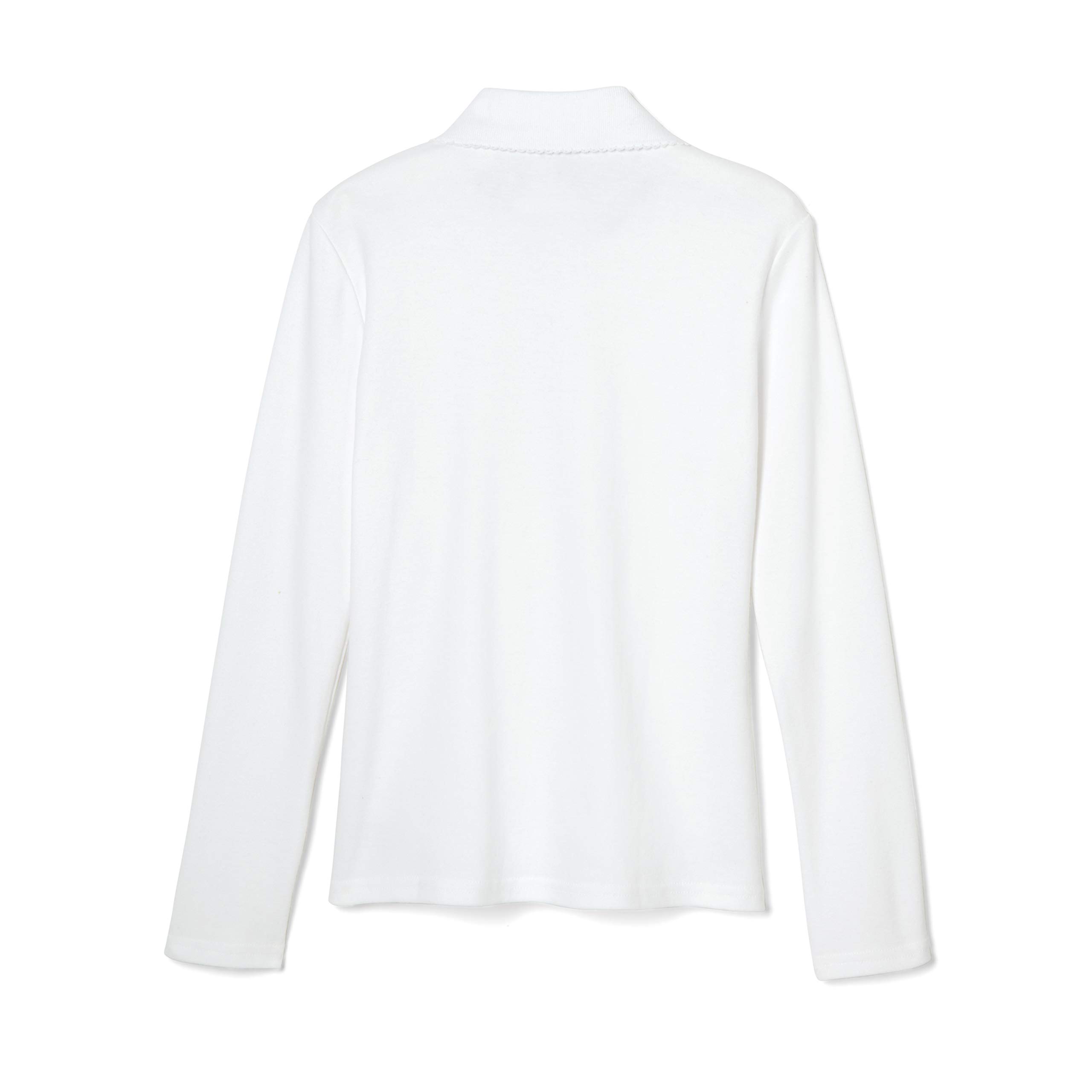 French Toast Girls' Long Sleeve Polo Shirt with Picot Collar - School Uniform Top for Standard & Plus Sizes | Perfect for Classrooms, Choir Performances & Dress-Up Days