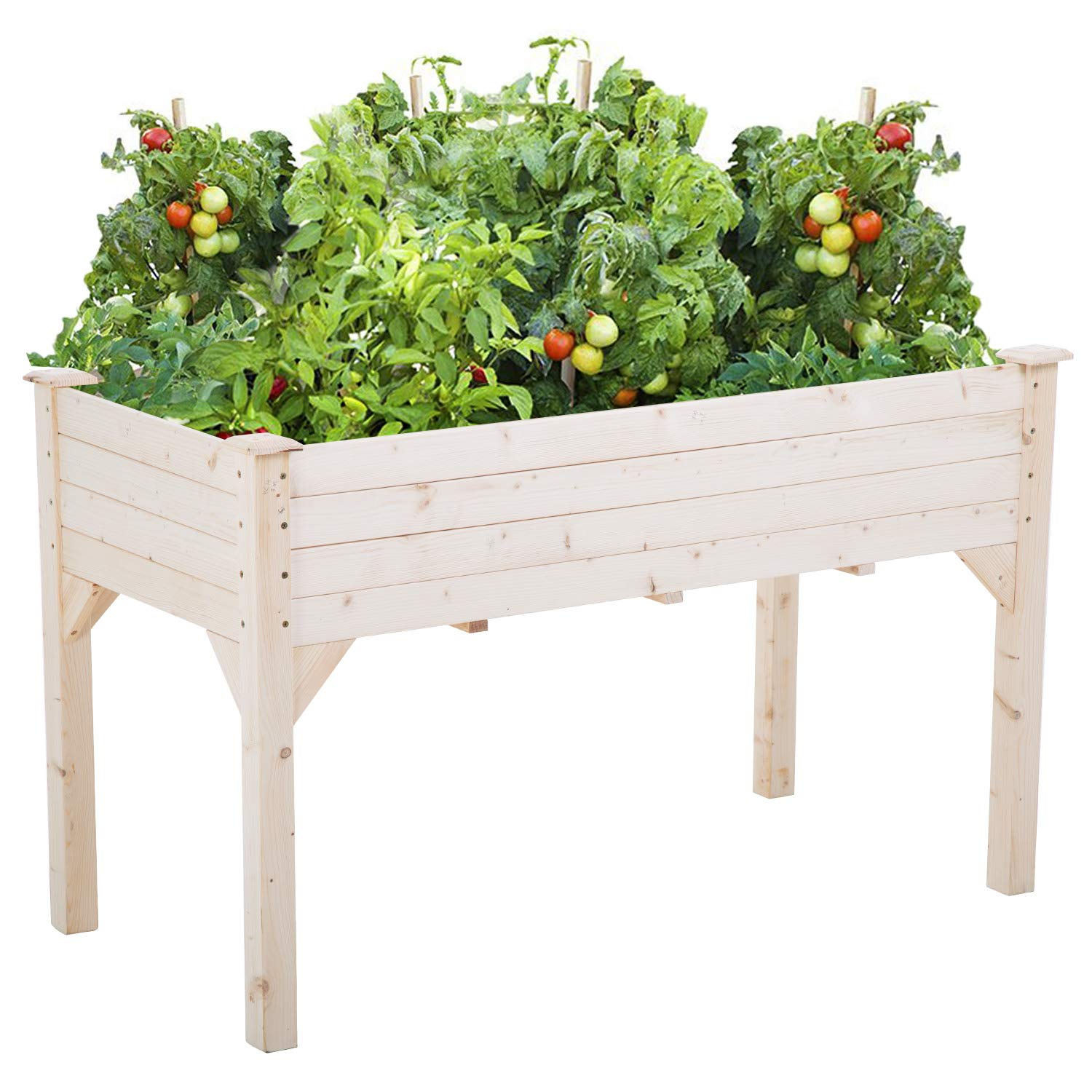 49x24x30 Inch Elevated Wooden Garden Raised Bed - Outdoor Planter Box Kit for Vegetables, Flowers & Herbs | Patio, Yard & Greenhouse Gardening Solution with Sturdy Legs