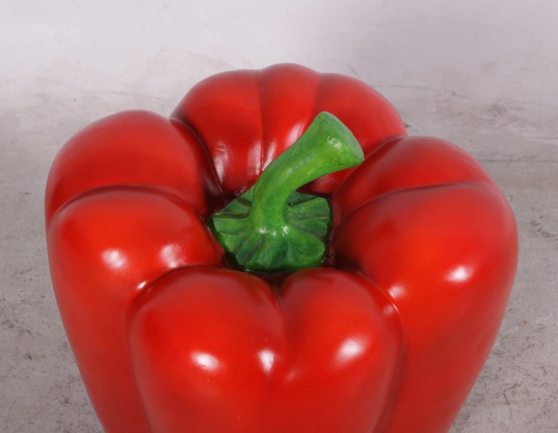 LM Treasures Large Red Bell Pepper Decorative Statue - Perfect for Kitchen Decor, Garden Ornament, and Home Accents