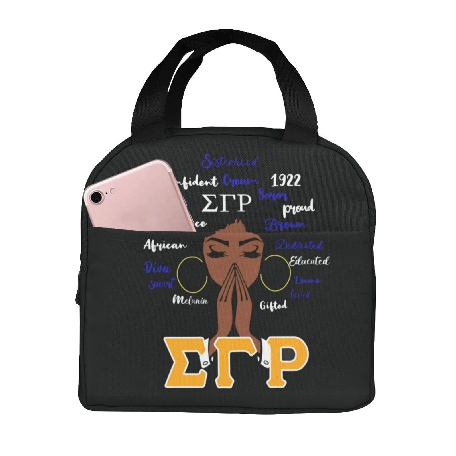 Sigma Gamma Rho Lunch Bag - Waterproof, Multifunctional & Portable Insulated Tote for Women - Perfect Sorority Gift for Work, School & Picnics