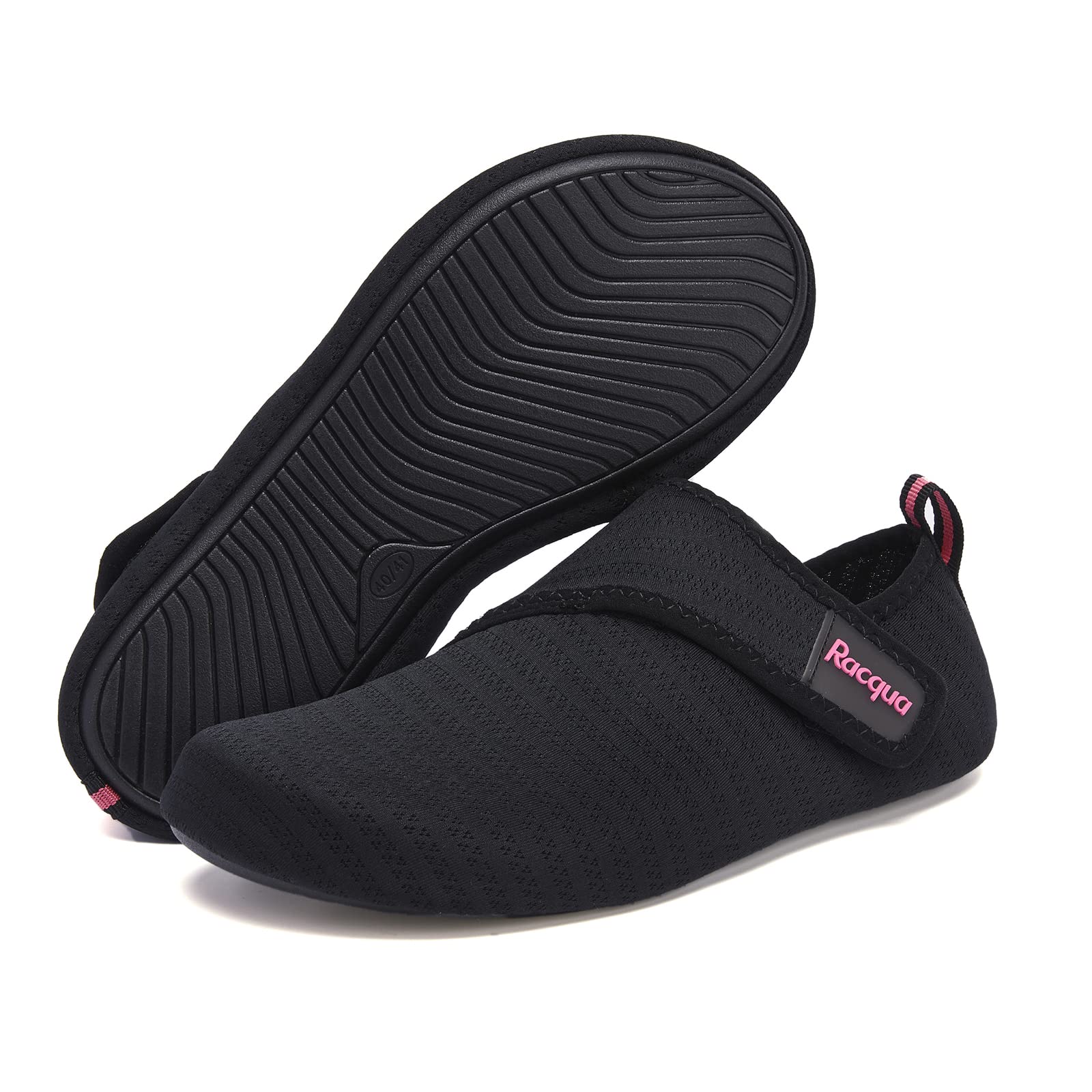 Racqua Barefoot Water Shoes for Men & Women - Quick-Dry Beach Swim Shoes with Non-Slip Sole for Yoga, Aqua Socks, Pool, Surfing & Water Sports