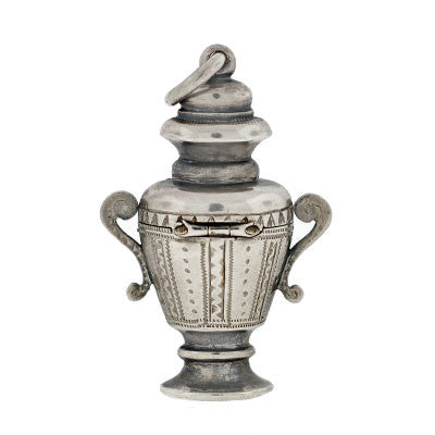 Victorian Sterling Silver Memory Urn Pendant - Cremation Jewelry for Ashes - Perfect Memorial Keepsake for Loved Ones | Wearable Urn Necklace for Remembrance & Healing