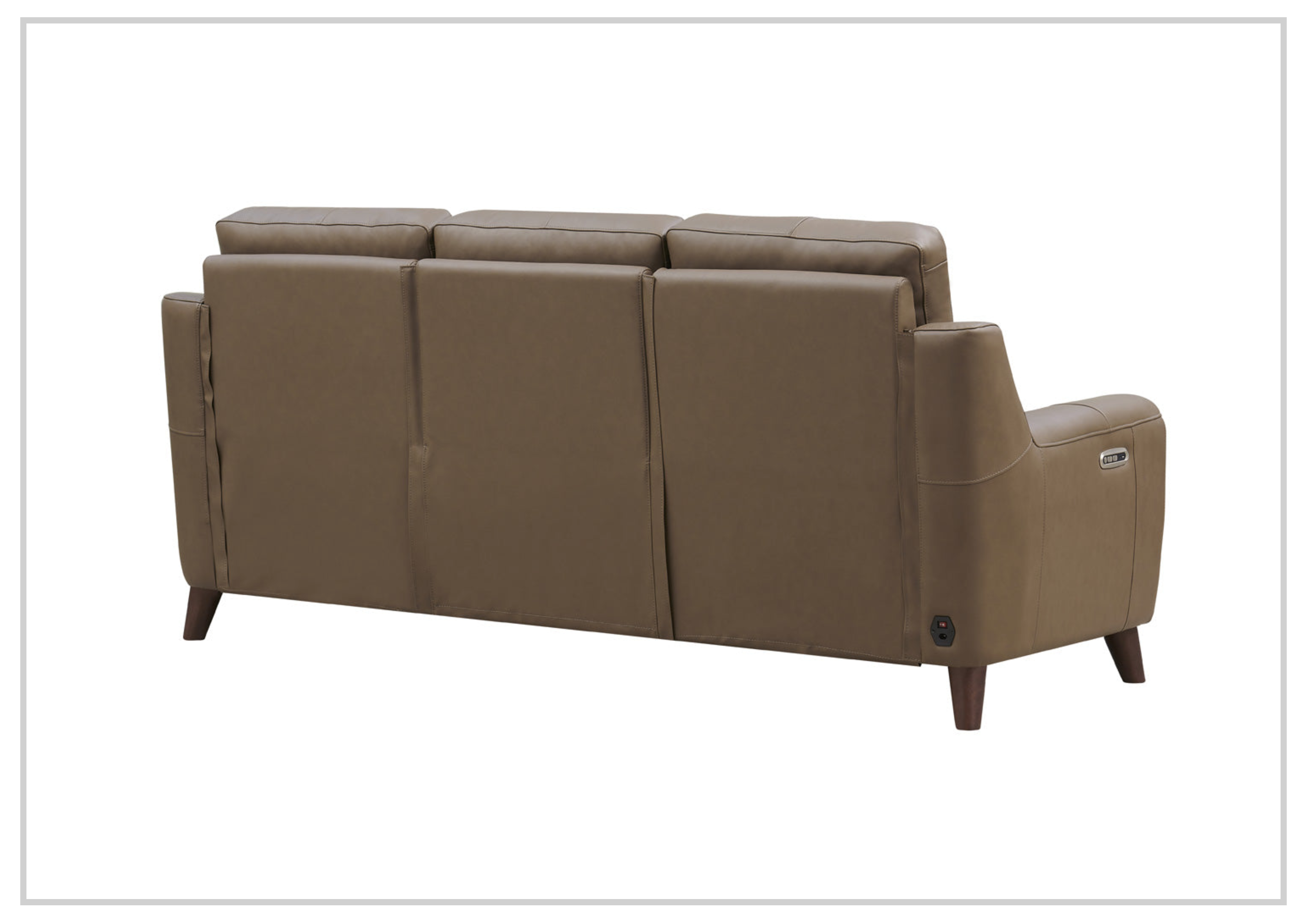 Hydeline Torino Top Grain Leather 3-Seater Power Reclining Sofa with Adjustable Headrest - Modern Living Room Furniture for Home Theater & Family Relaxation