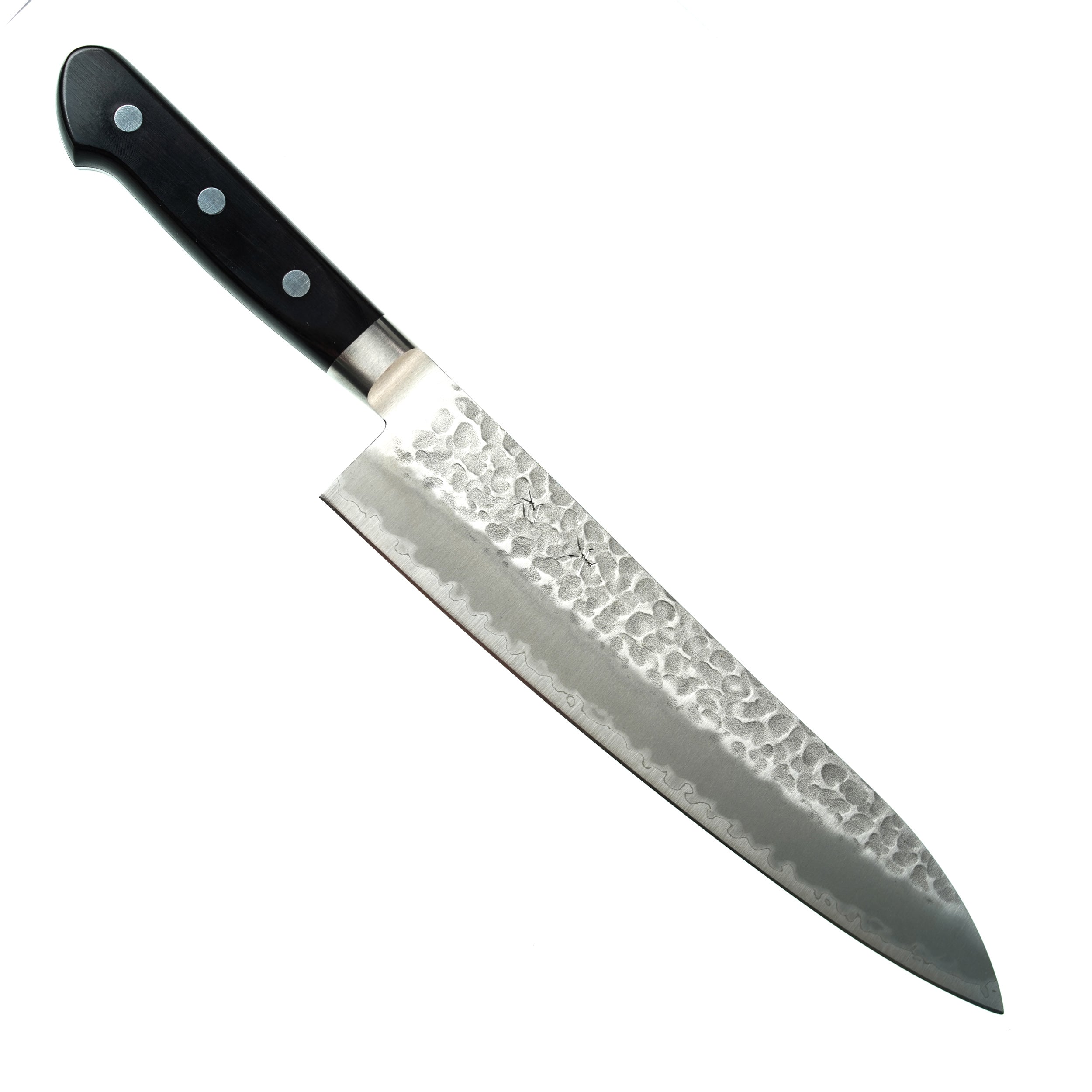 Premium Ohishi Santoku Knife 180mm - VG10 Stainless Steel Blade with Migaki & Tsuchime Finish - Perfect for Slicing, Dicing, and Mincing - Ideal for Home Chefs & Professional Kitchens