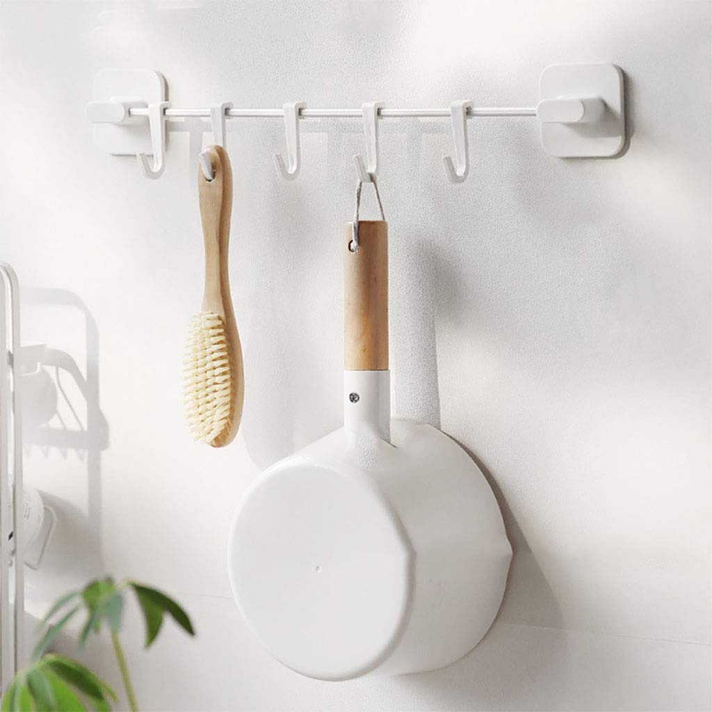 Wall Mount Hook - 5 Pack Decorative Coat & Hat Hanger for Entryway, Bathroom, Closet & Kitchen Organization - White | Space Saving Home Storage Solution for Coats, Bags, Towels & Hats