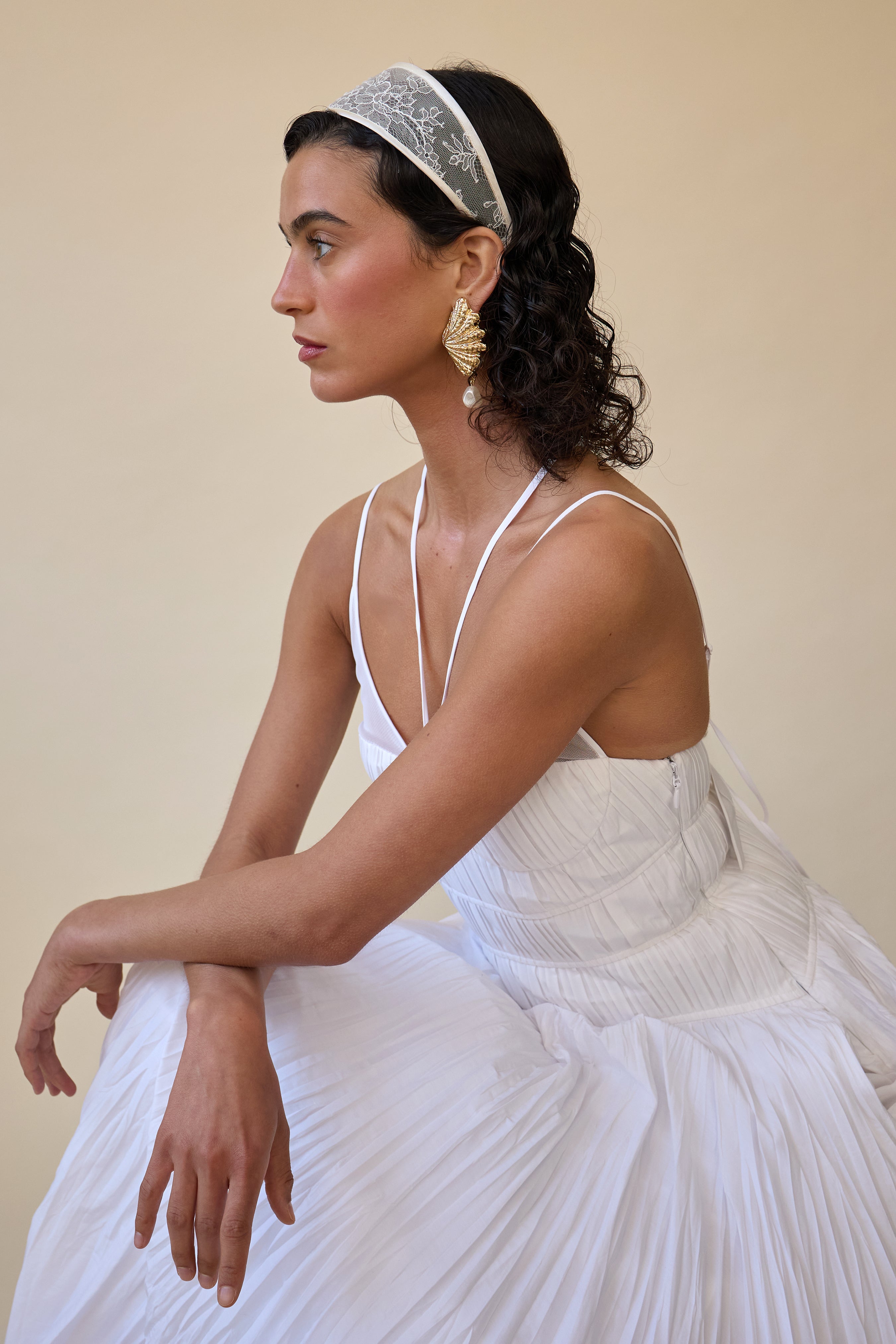 Giselle Lace Wide Headband for Women - Elegant Fashion Hair Accessory for Weddings, Parties & Everyday Wear