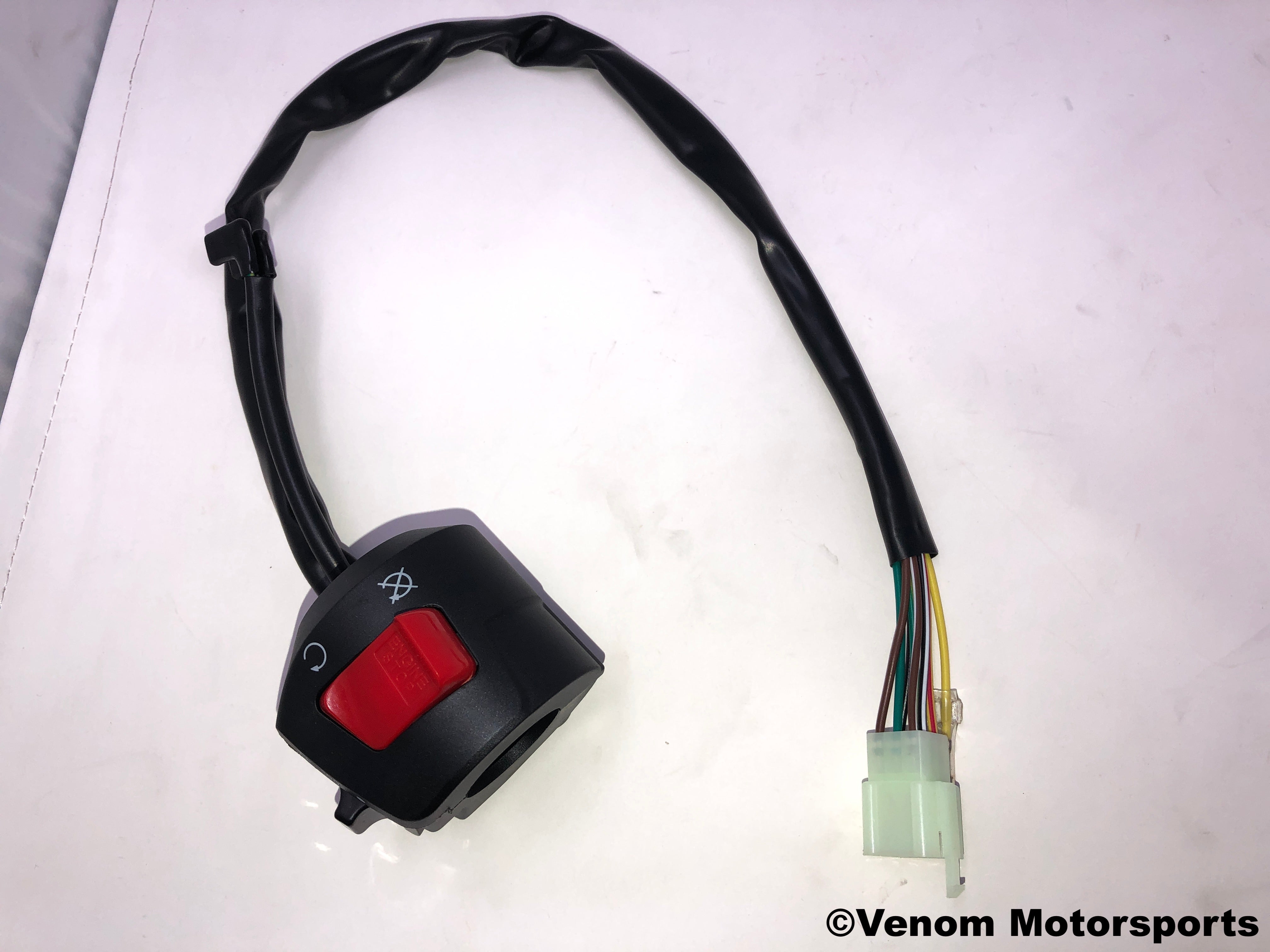 Replacement Right Side Start Switch for Venom 50cc Fatboy Scooter - Compatible with 50cc Gas Mopeds & Pocket Bikes - Perfect for DIY Repairs and Maintenance