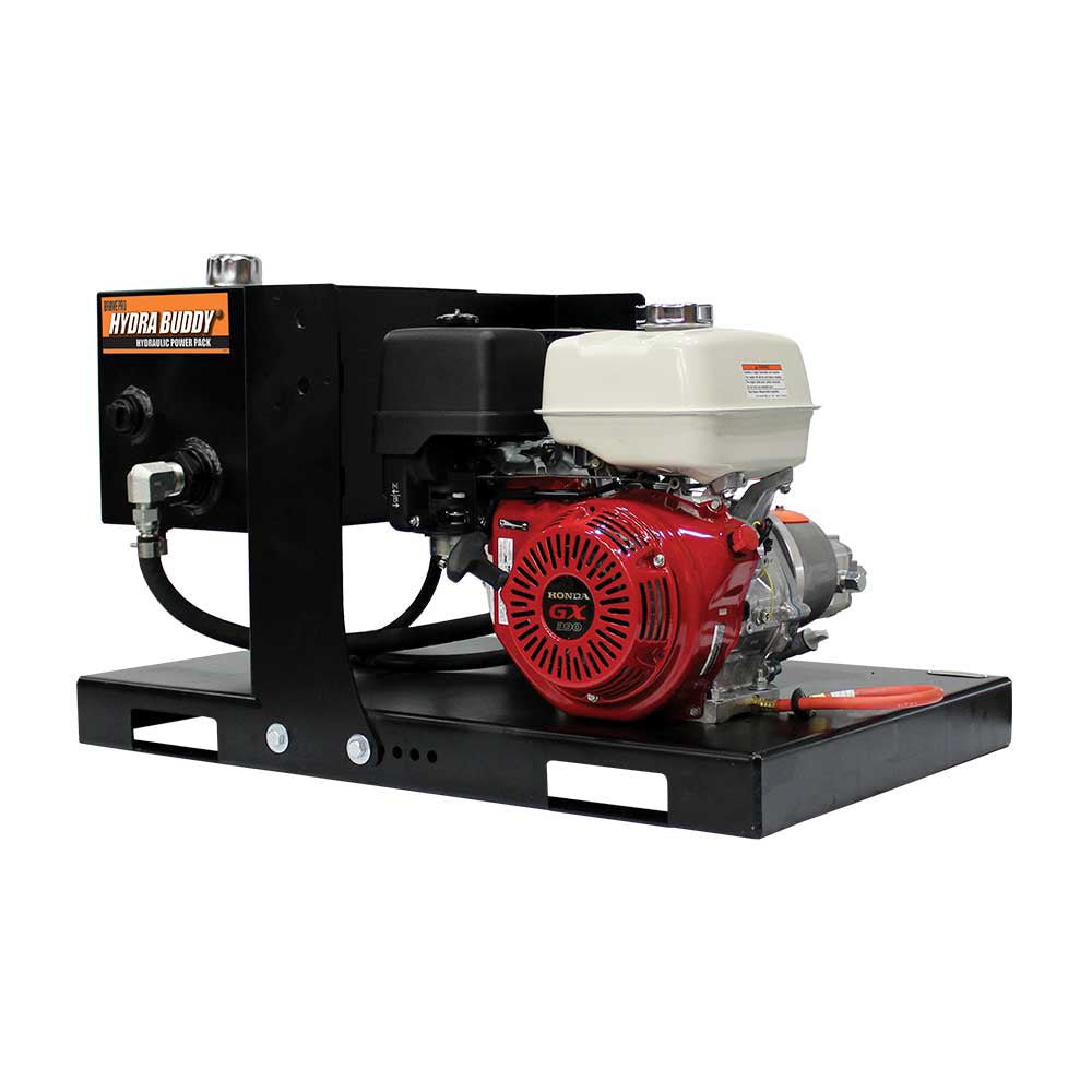 Brave Hydraulic Power Pack - 2000 PSI High Pressure, 7 GPM Flow Rate with Recoil Start & Honda GX390 Engine - Ideal for Construction, Agriculture and Industrial Hydraulic Equipment
