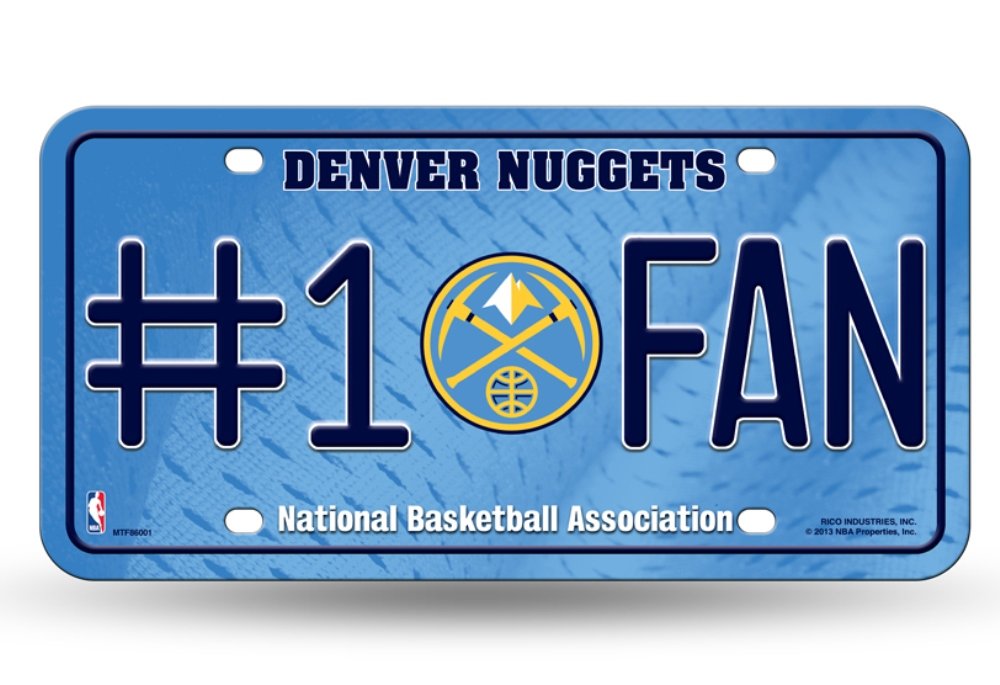 Rico NBA #1 Fan Metal License Plate - Durable Car Tag for Basketball Enthusiasts - Perfect for Tailgating, Game Day & Fan Showcase
