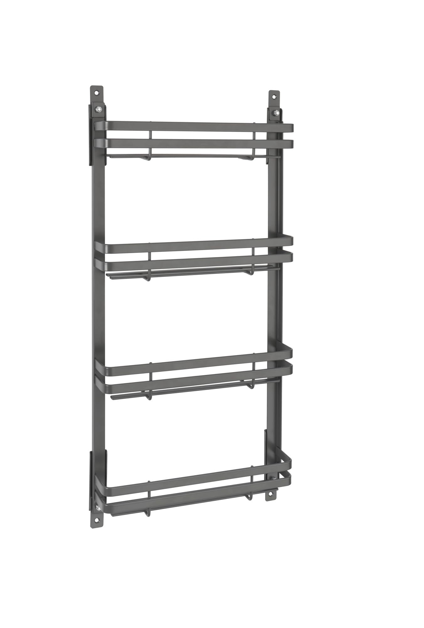 Rev-A-Shelf Steel Wall/Door Mount Spice Rack Organizer - Space Saving Kitchen Storage Solution for Spices, Jars & Small Bottles - Perfect for Pantry, Cabinet or Door Organization