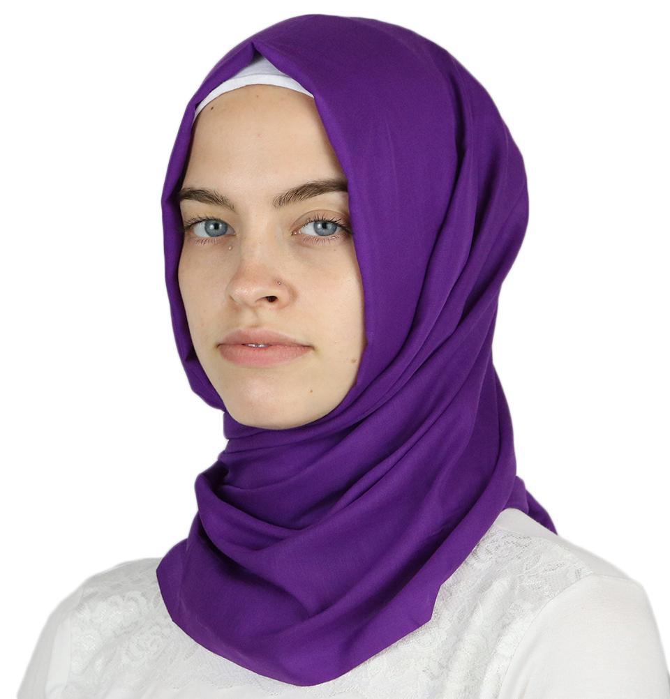 Aker Ince Premium Hijab Shawl Scarf #390 - Soft Purple Muslim Headscarf for Women, Perfect for Daily Wear, Prayer & Special Occasions
