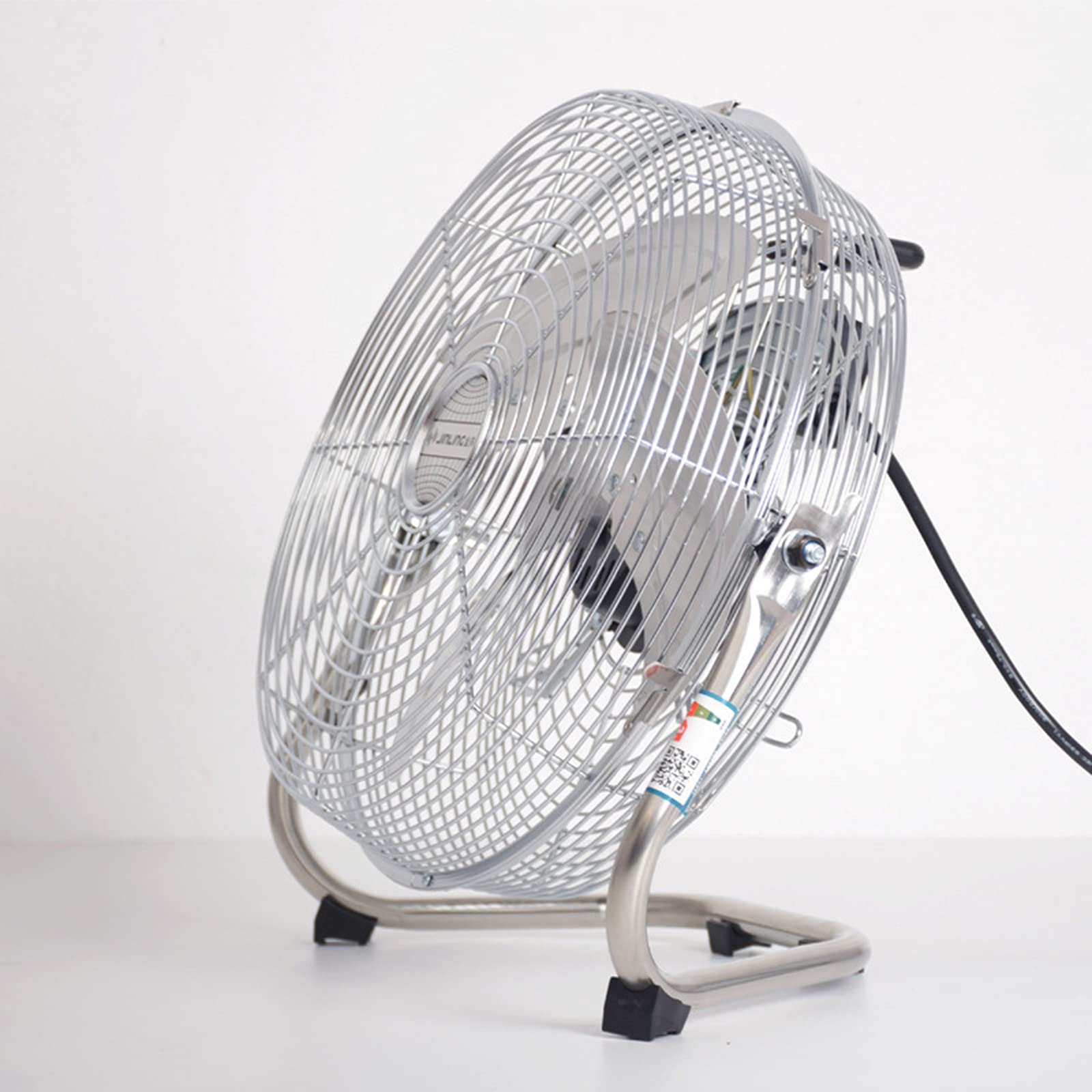 20-Inch High Velocity Industrial Floor Fan - 5/10 Speed Settings, Portable Air Circulator for Indoor & Outdoor Use - Silver (Perfect for Warehouses, Garages, Workshops & Home Cooling)