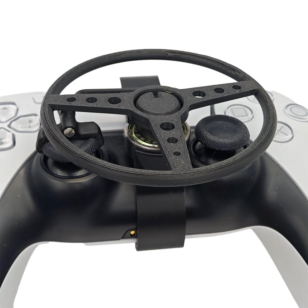 PS5 Racing Wheel Controller for PS5 & PS5 Slim - Mini Game Steering Wheel Replacement Accessories (Round Model) | Perfect for Gran Turismo 7, F1 2023 & Racing Simulators